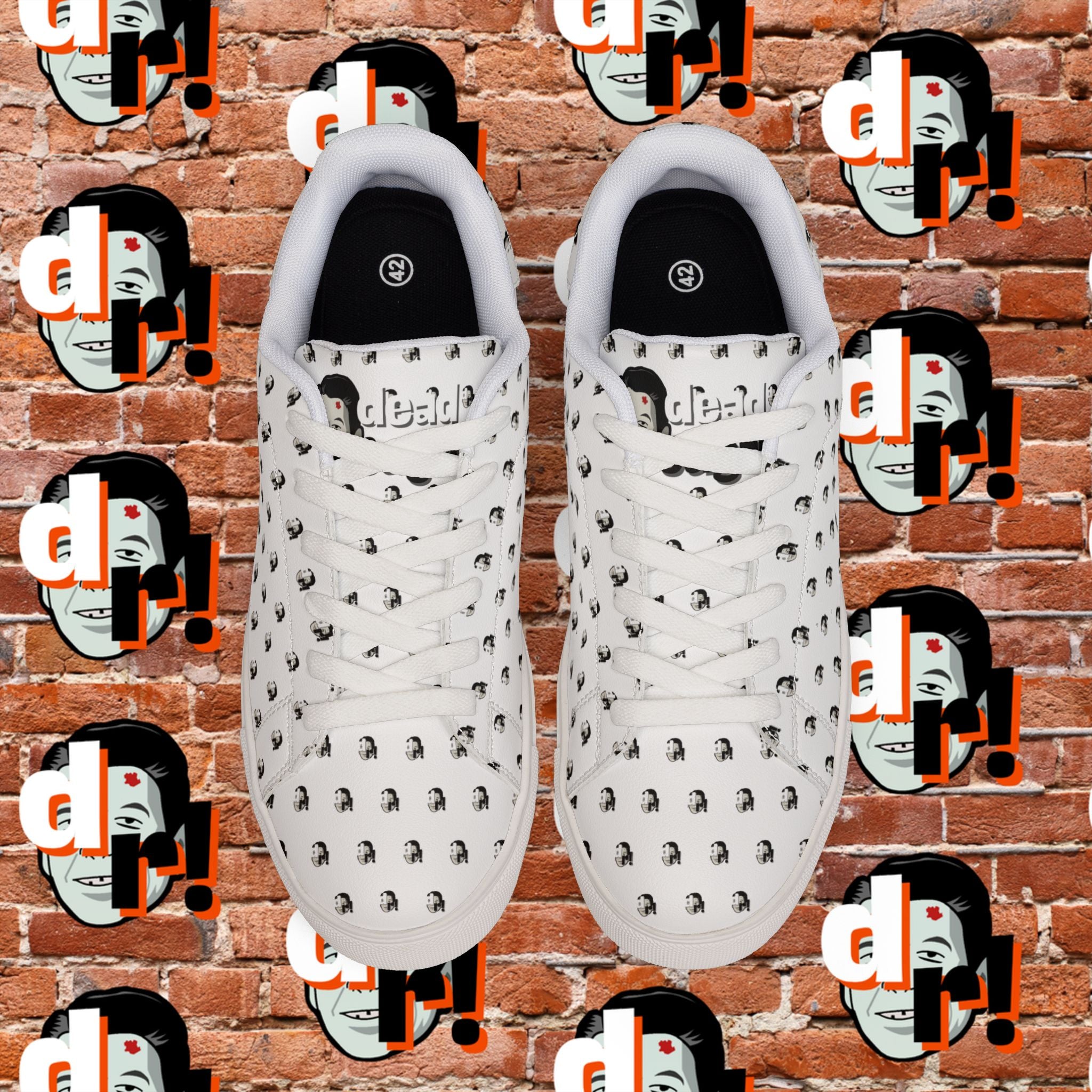 Dead Reagan Monogram All Over (Mono Lite) Men's Low-Top Pleather Sneakers