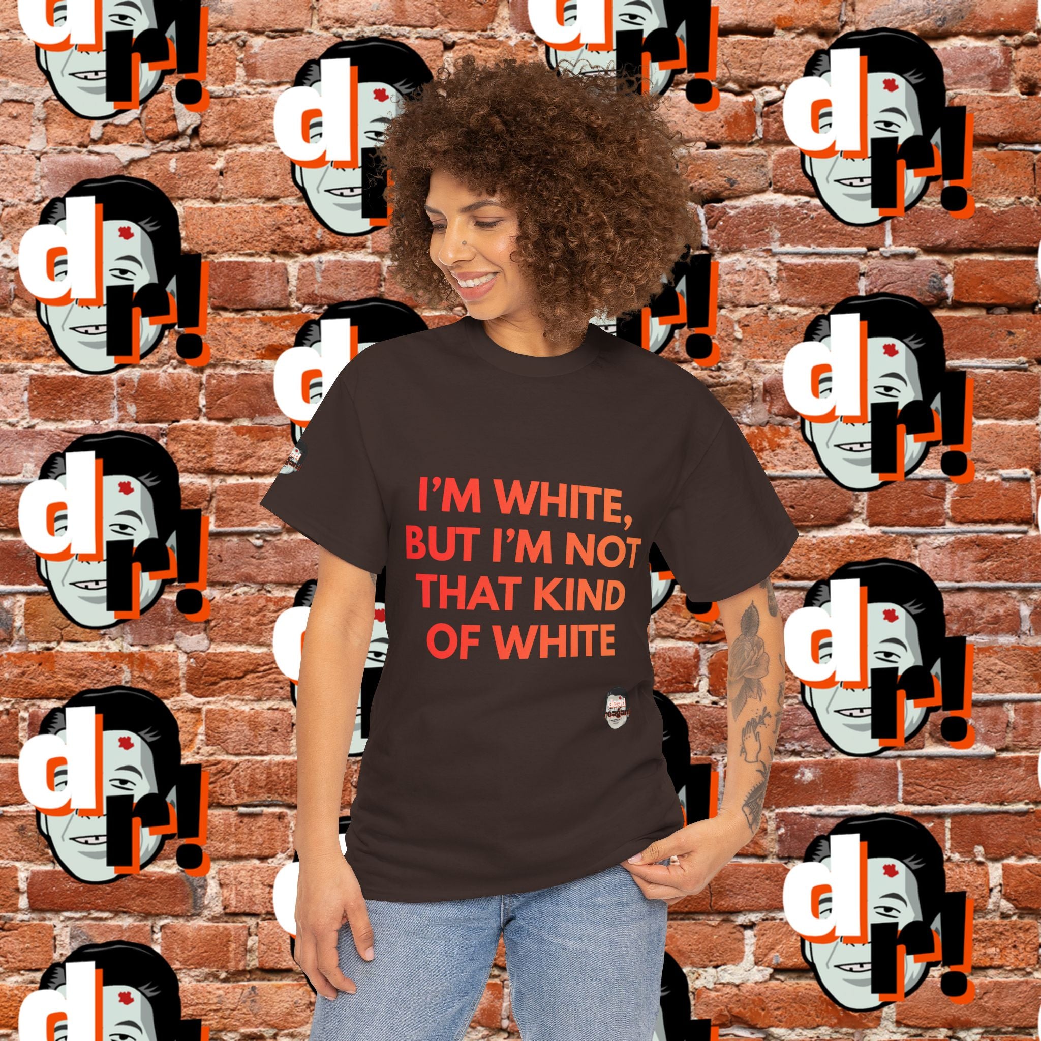 I’m White But… (Orange Gradient Letter) Unisex Heavy Cotton Tee
