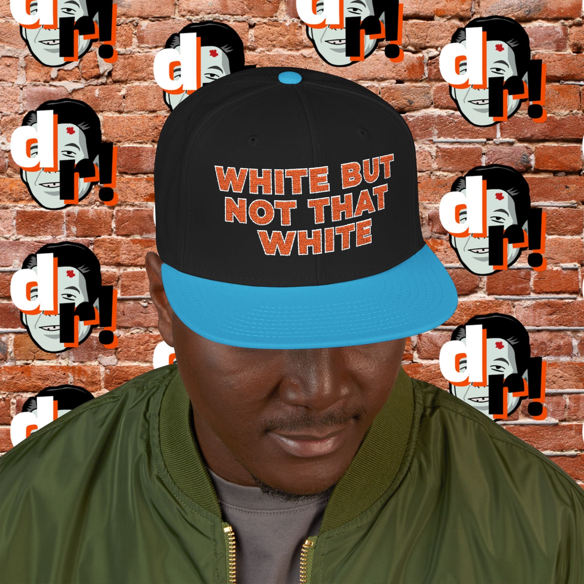 White But Not That White (Orange Letter w/o) Snapback