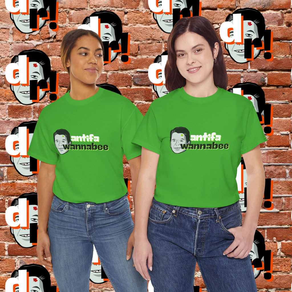 Antifa Wannabe (Lime) Unisex Heavy Cotton Tee