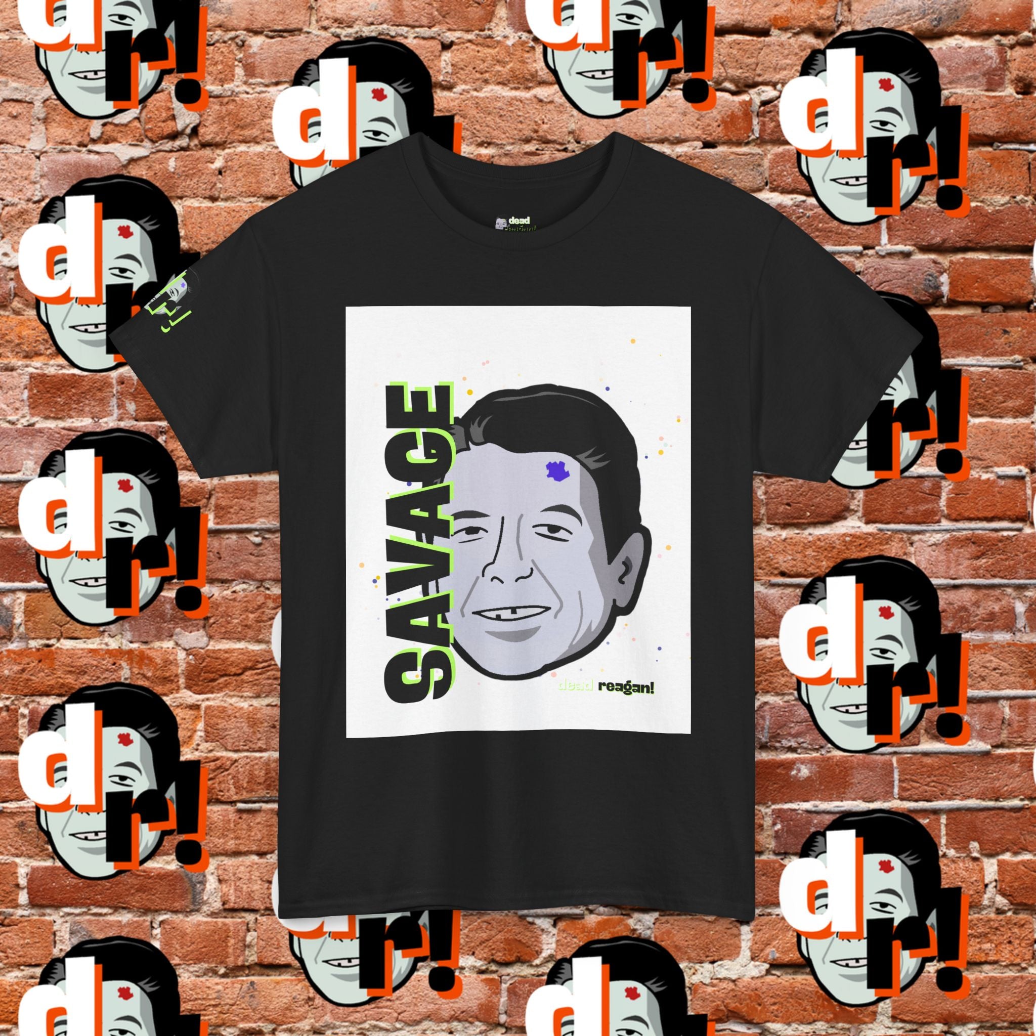 Savage Dead Reagan Graphic Tee Lime
