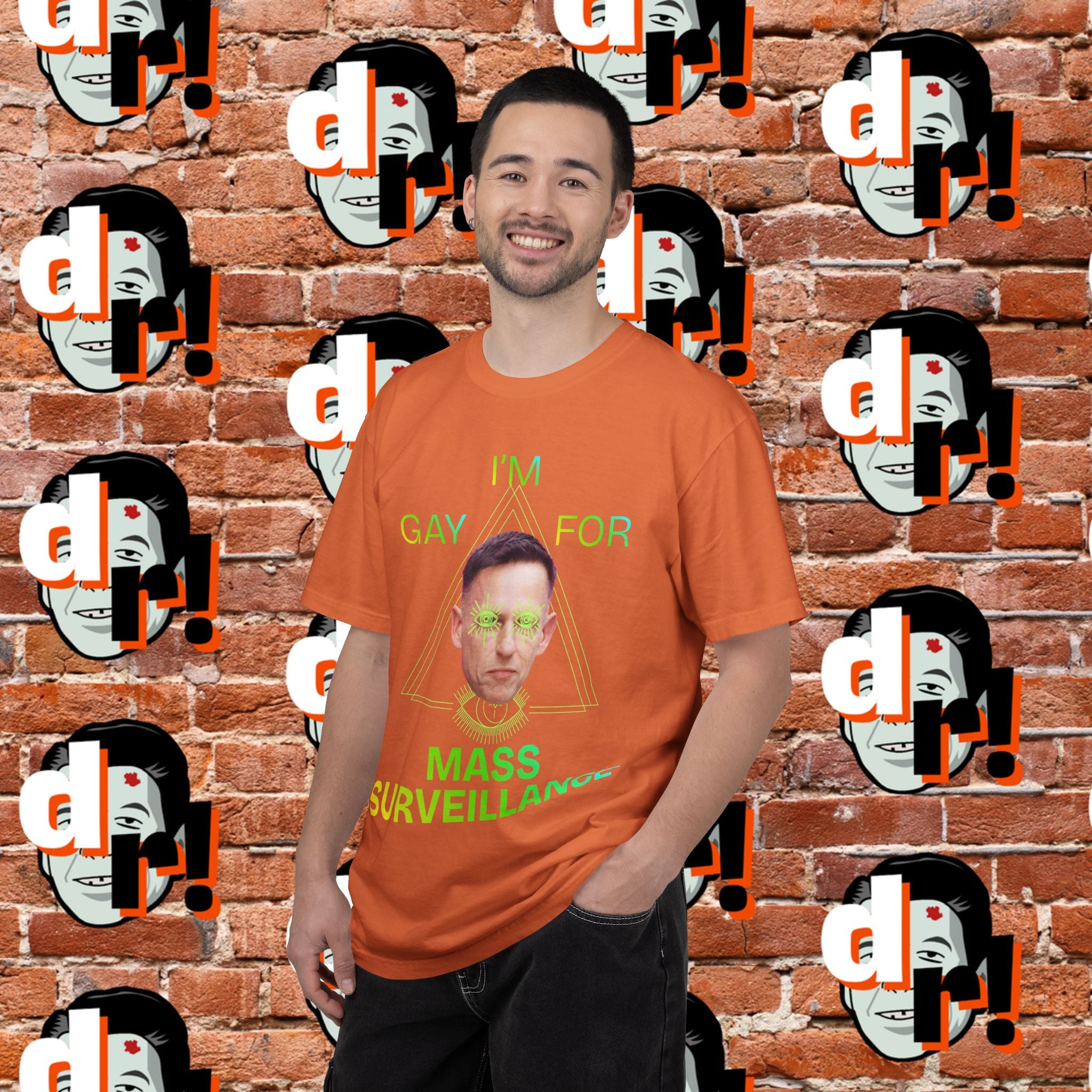 Gay for Mass Surveillance (Lime) Cotton T- Shirt