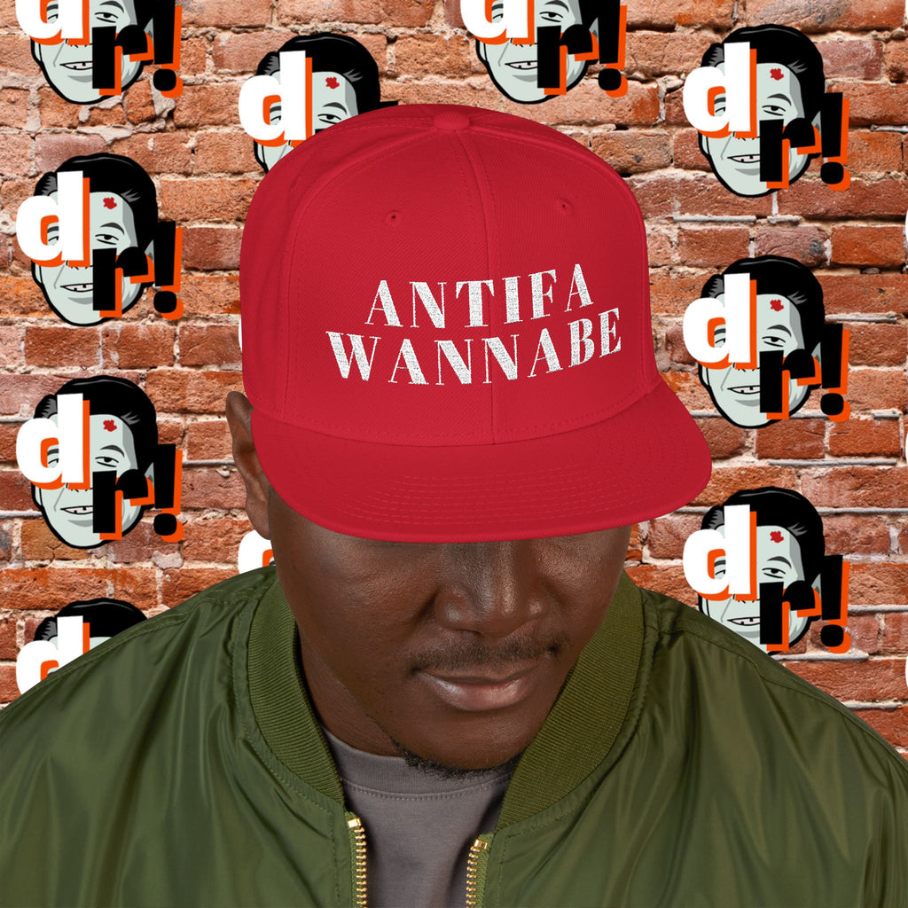 Antifa Wannabe Red Snapback (Embroidery)