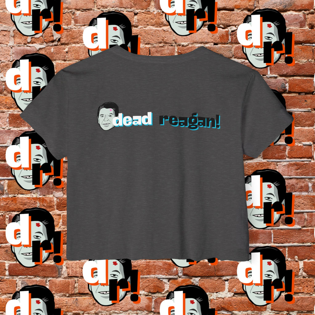 Antifa Wannabe Festival Crop Top (Teal Letter)