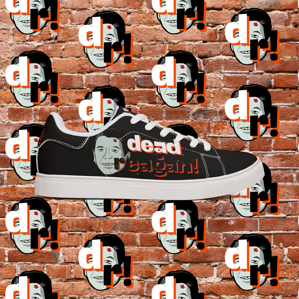 Dead Reagan Men's Low-Top Pleather Sneakers Black