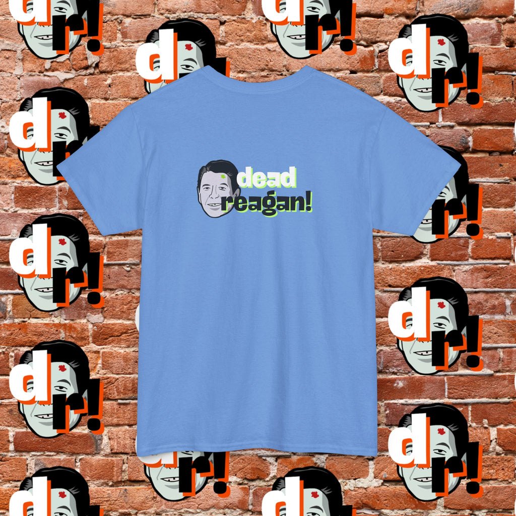 Savage Dead Reagan Graphic Tee Teal and Pink Gradient