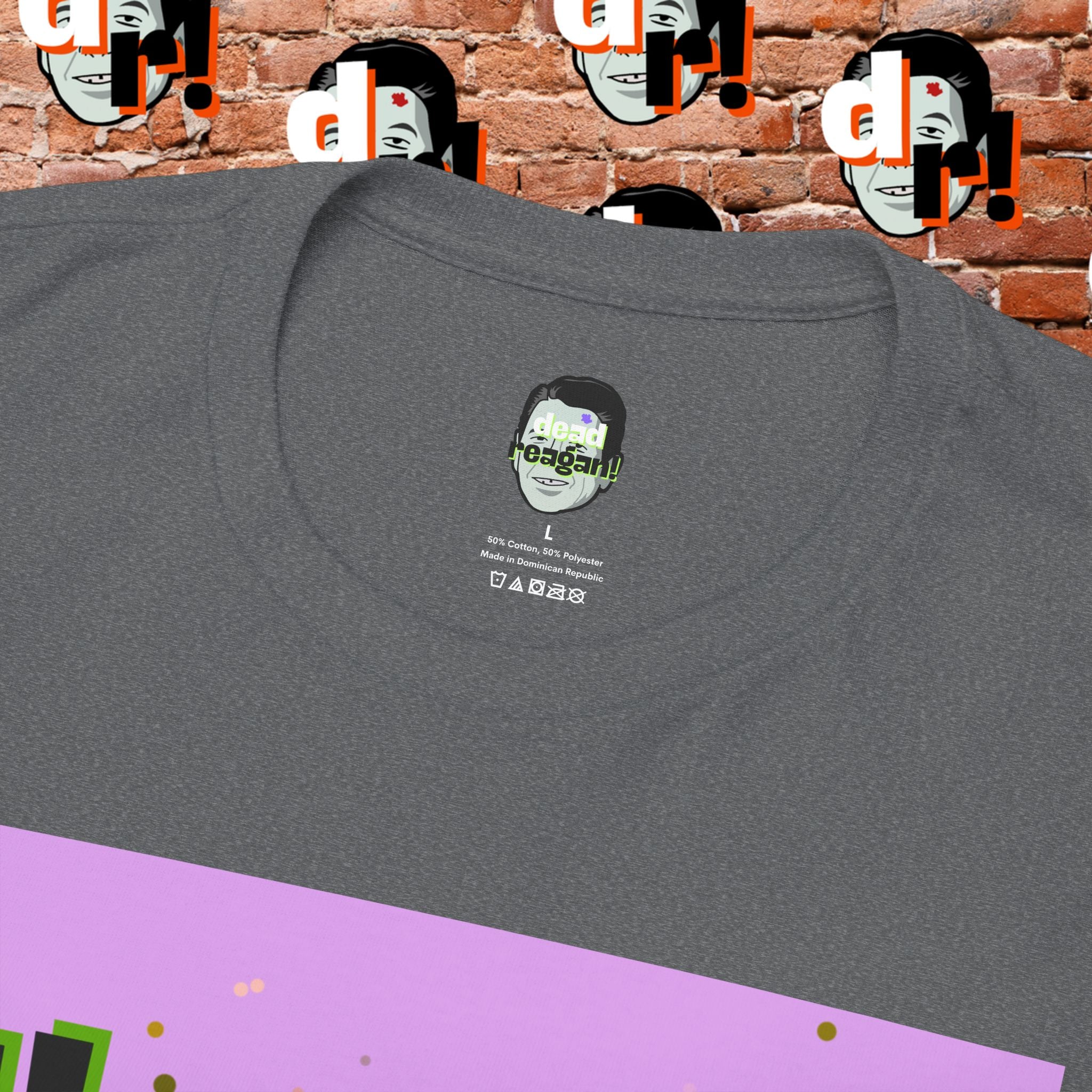 Savage Dead Reagan Graphic Tee Lavender and Lime