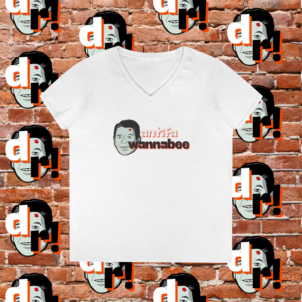 Antifa Wannabee Ladies' V-Neck T-Shirt