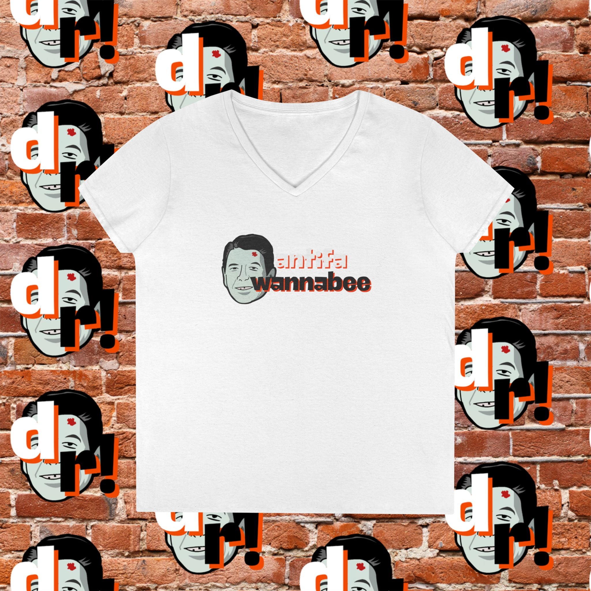 Antifa Wannabee Ladies' V-Neck T-Shirt