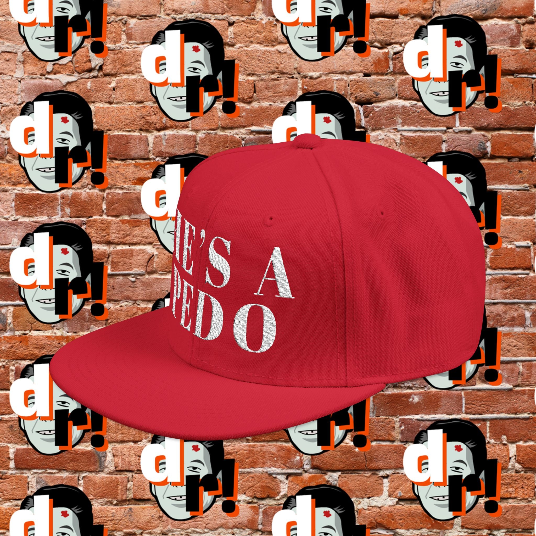 PDF Red Snapback (Embroidery)