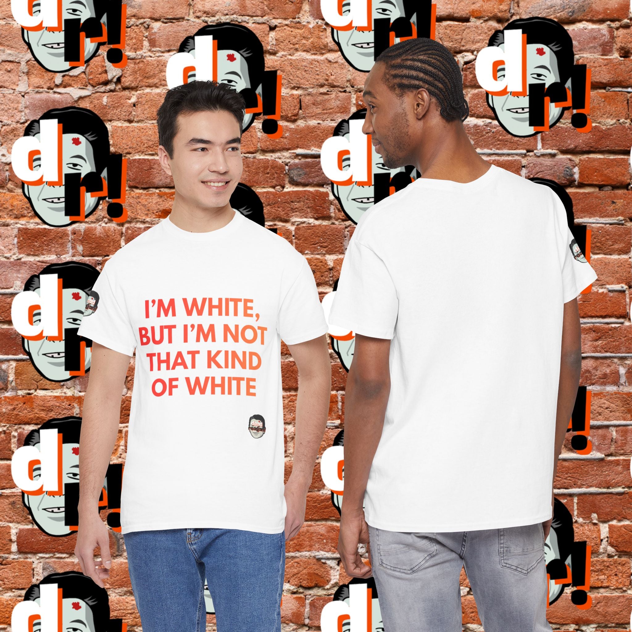 I’m White But… (Orange Gradient Letter) Unisex Heavy Cotton Tee
