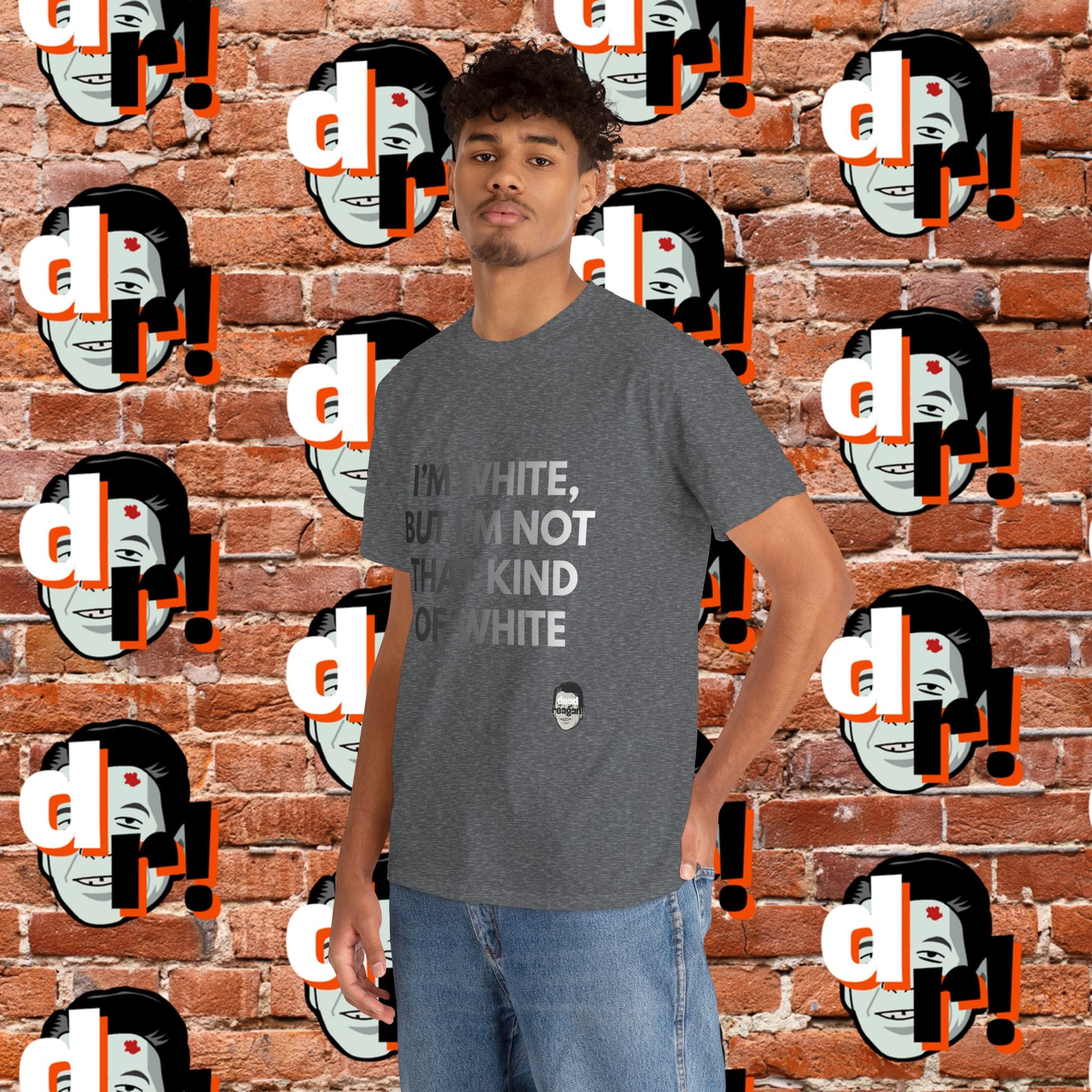 I’m White Buy… (B/W Gradient Letter) Unisex Heavy Cotton Tee