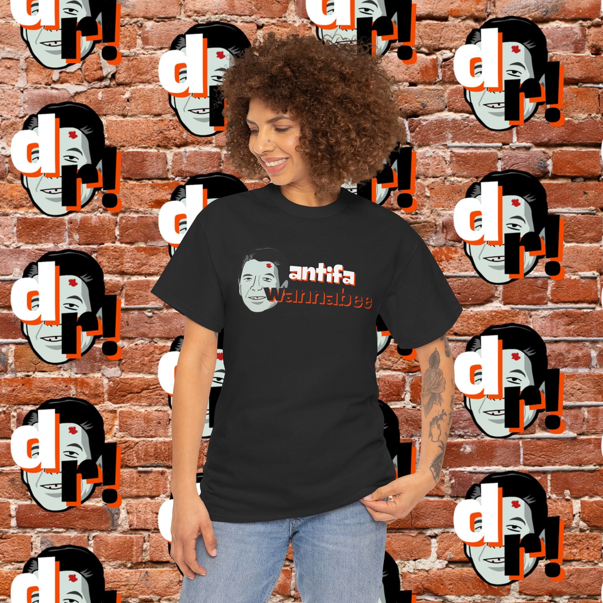 Antifa Wannabee (Orange) Unisex Heavy Cotton Tee