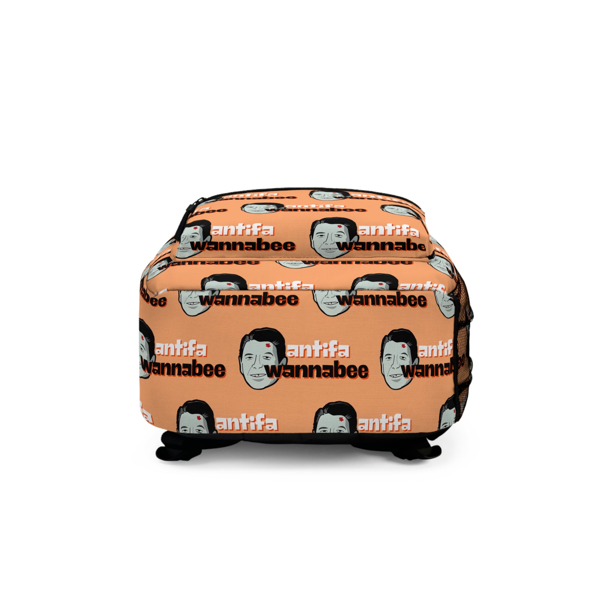 Antifa Wannabee Pattern Backpack (Orange)