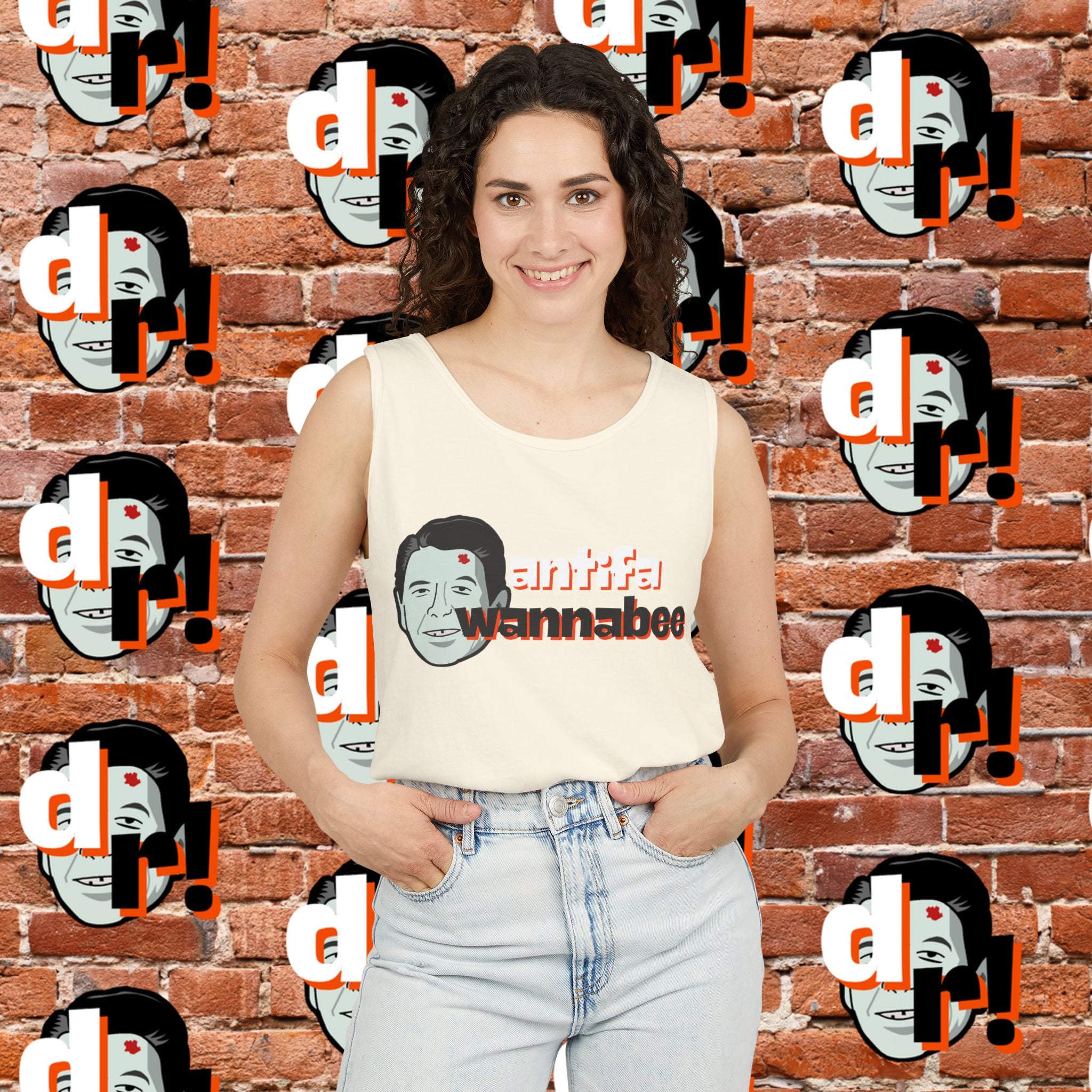 Antifa Wannabee Graphic Tank Top