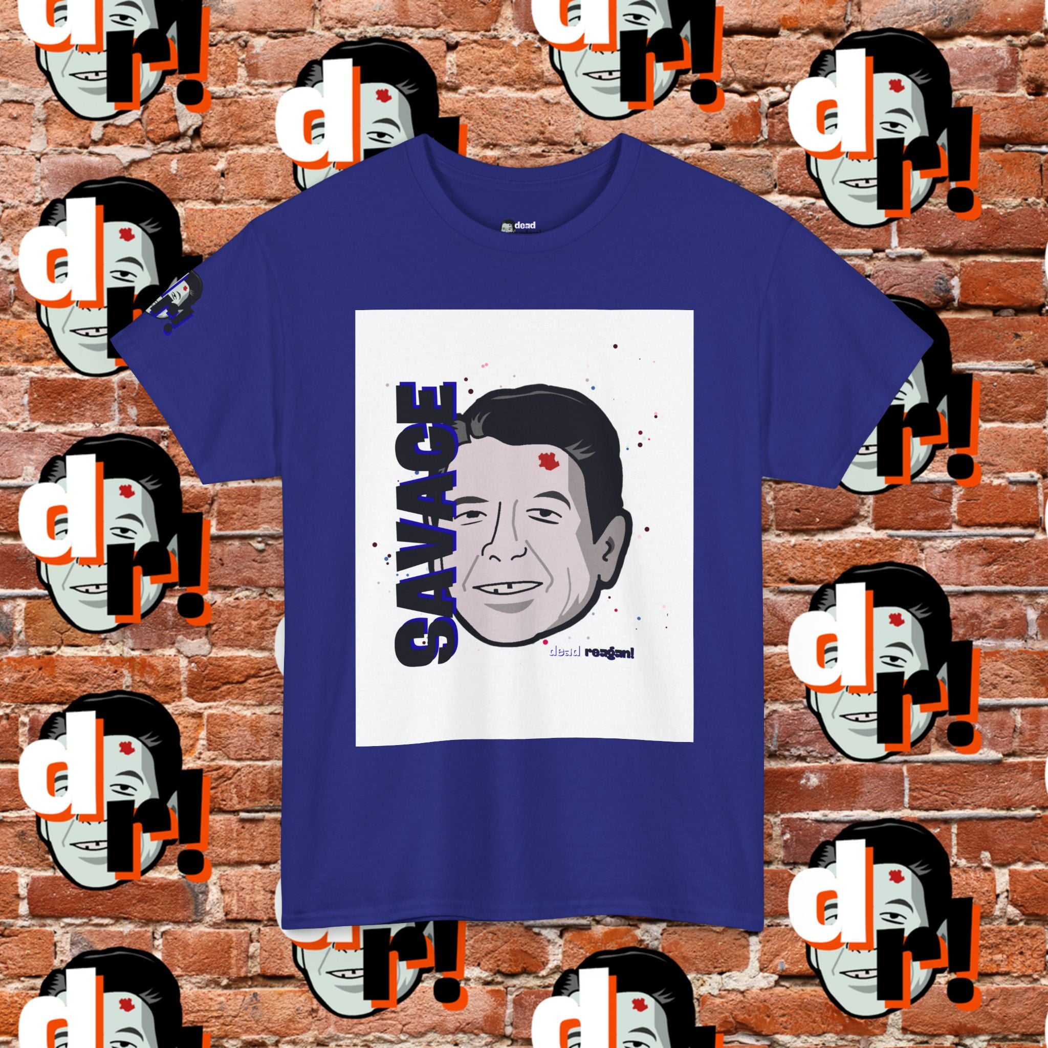 Savage Dead Reagan Graphic Tee Blue
