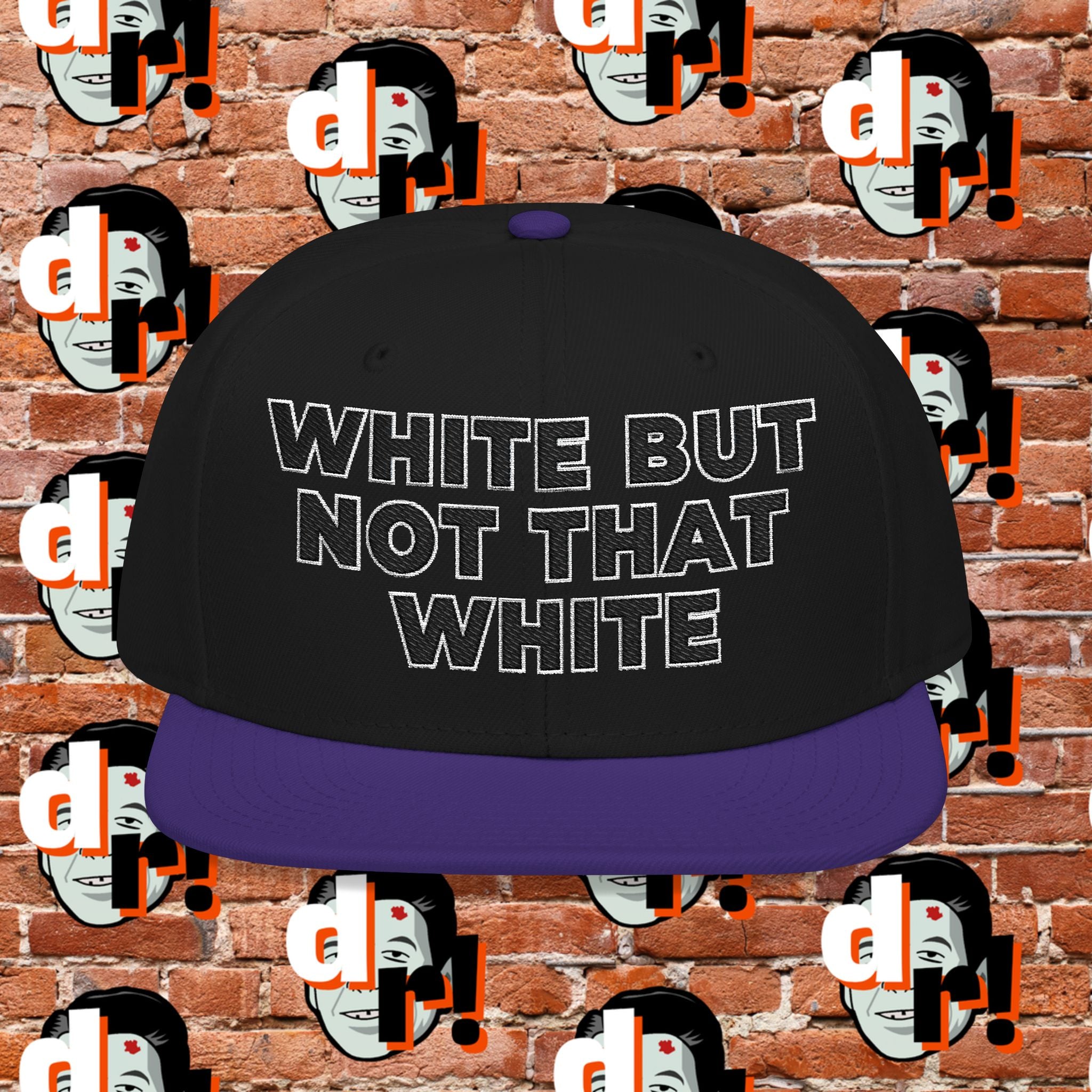 White But Not That White (Black Letter w/o)Snapback