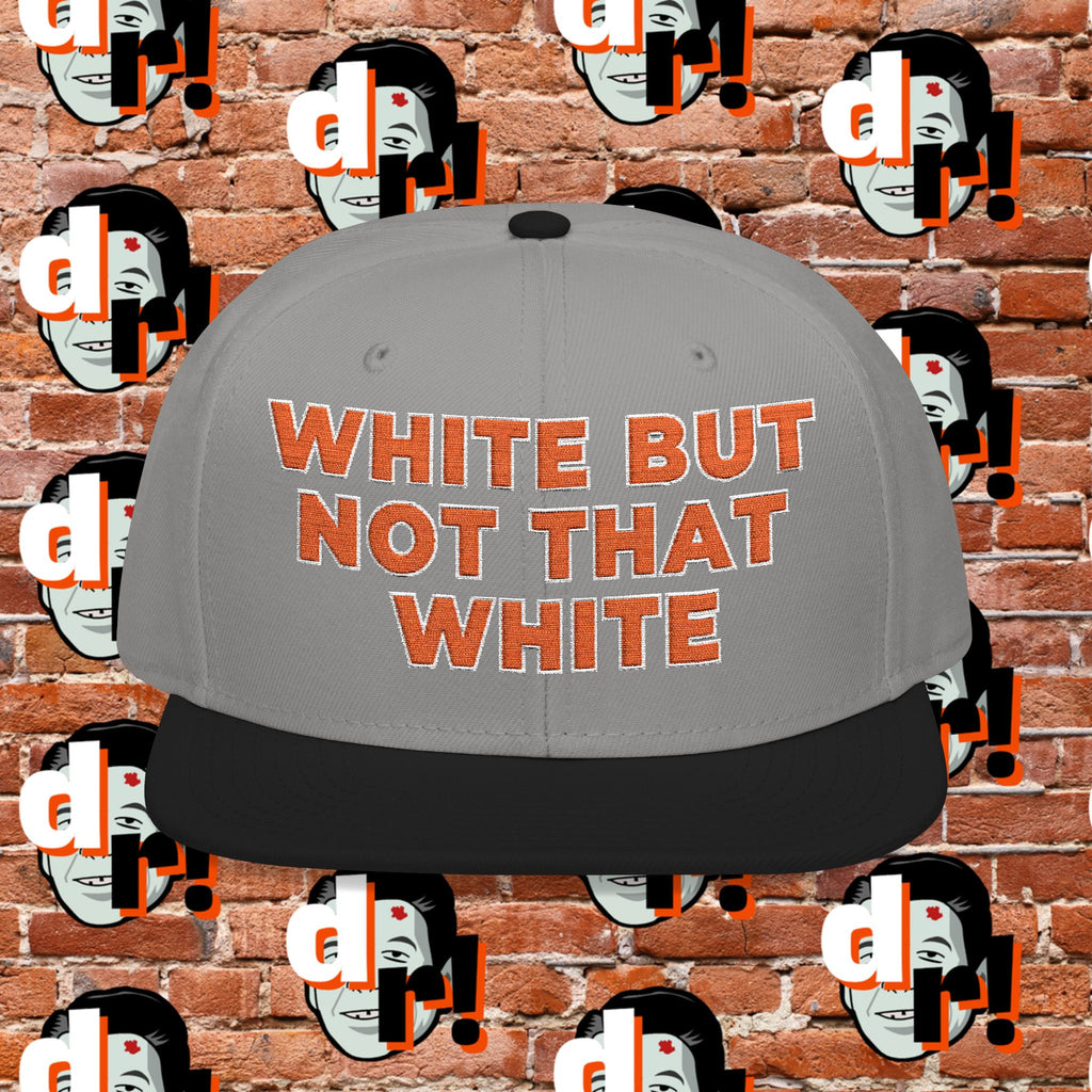 White But Not That White (Orange Letter w/o) Snapback