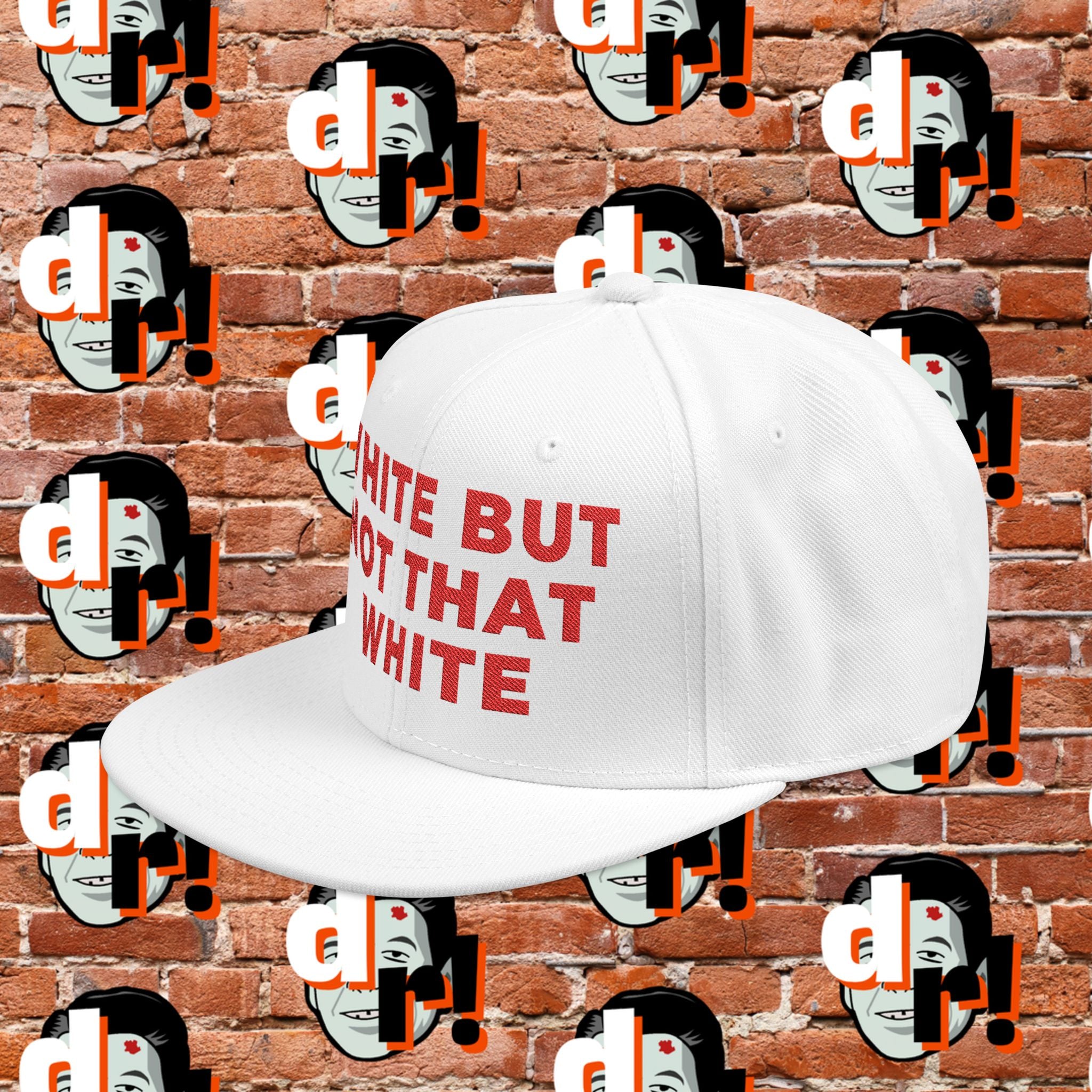 White But Not White (Red Letters) Snapback