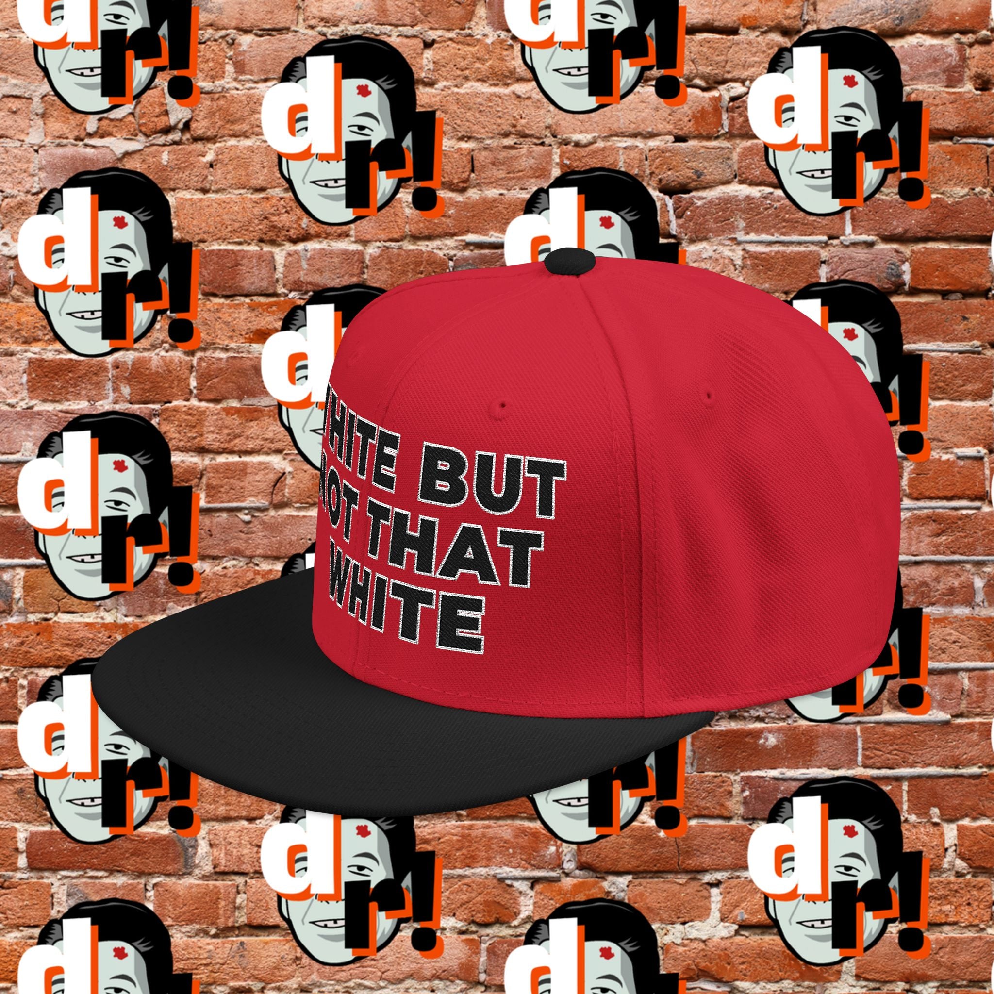 White But Not That White (Black Letter w/o)Snapback
