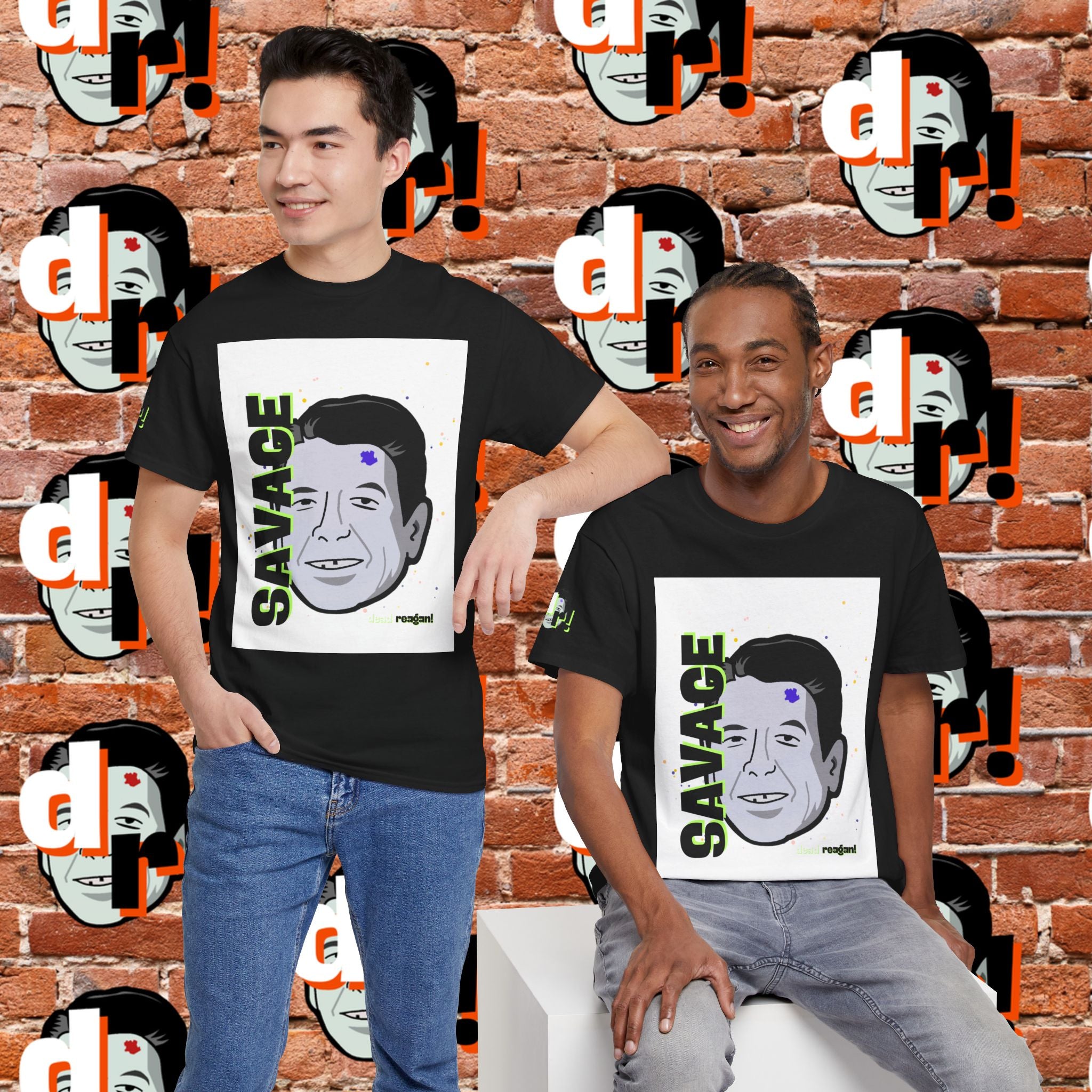 Savage Dead Reagan Graphic Tee Lime
