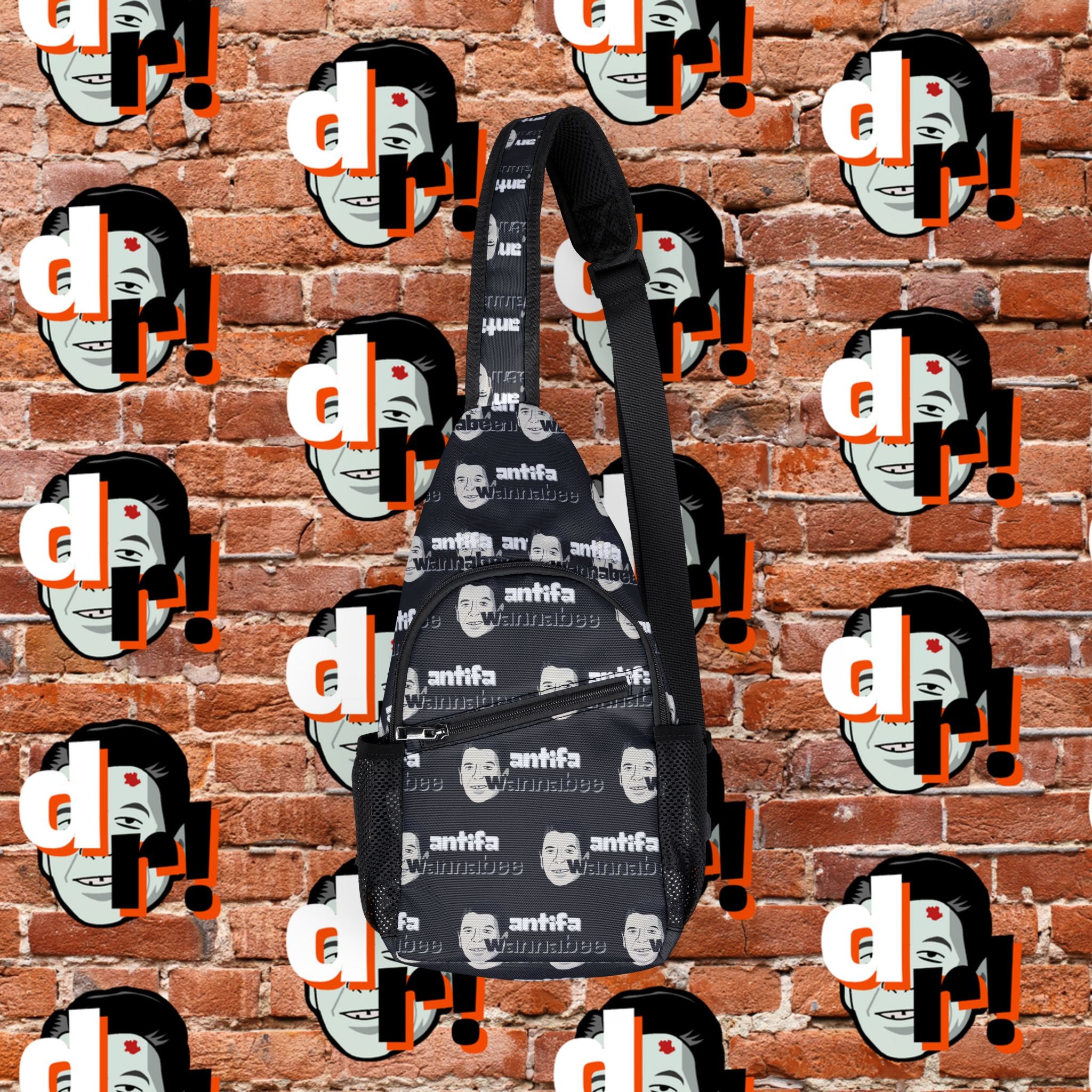 Antifa Wannabe Chest Bag Black