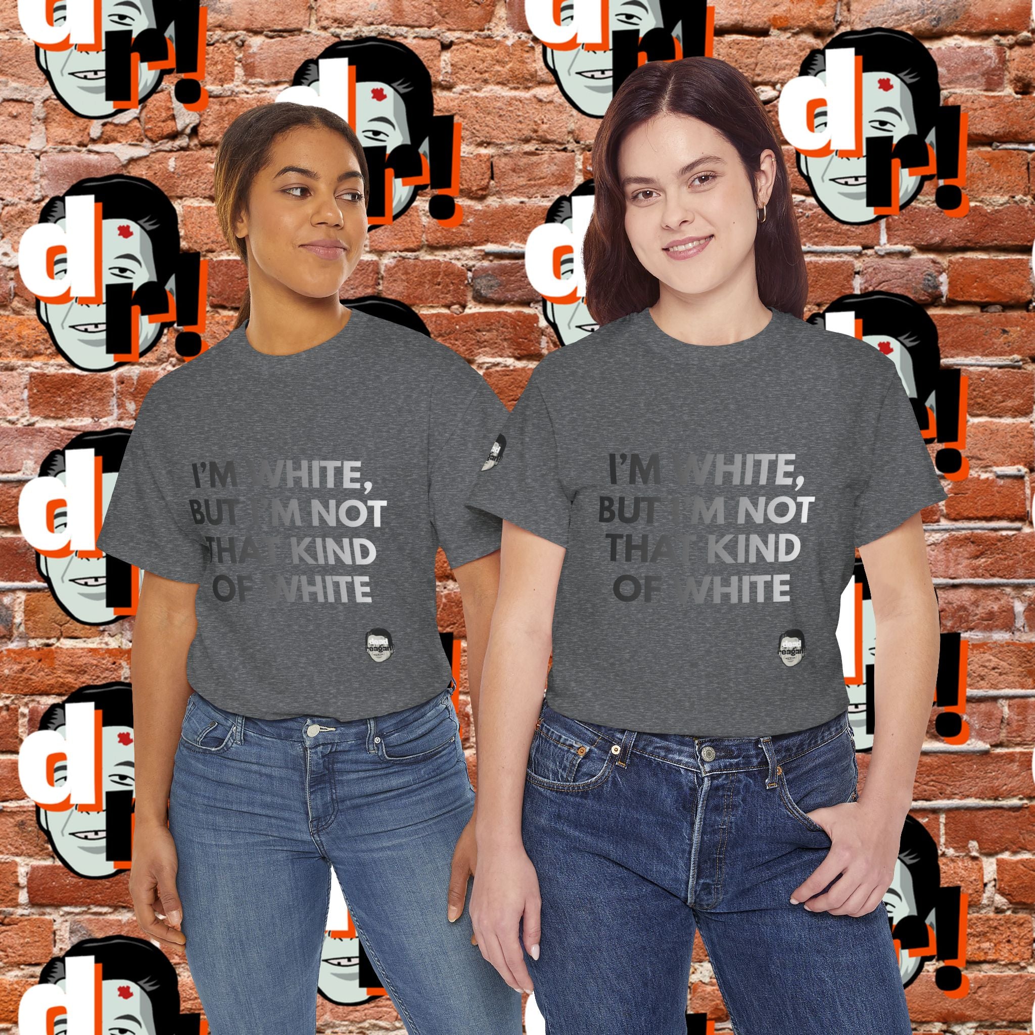 I’m White Buy… (B/W Gradient Letter) Unisex Heavy Cotton Tee