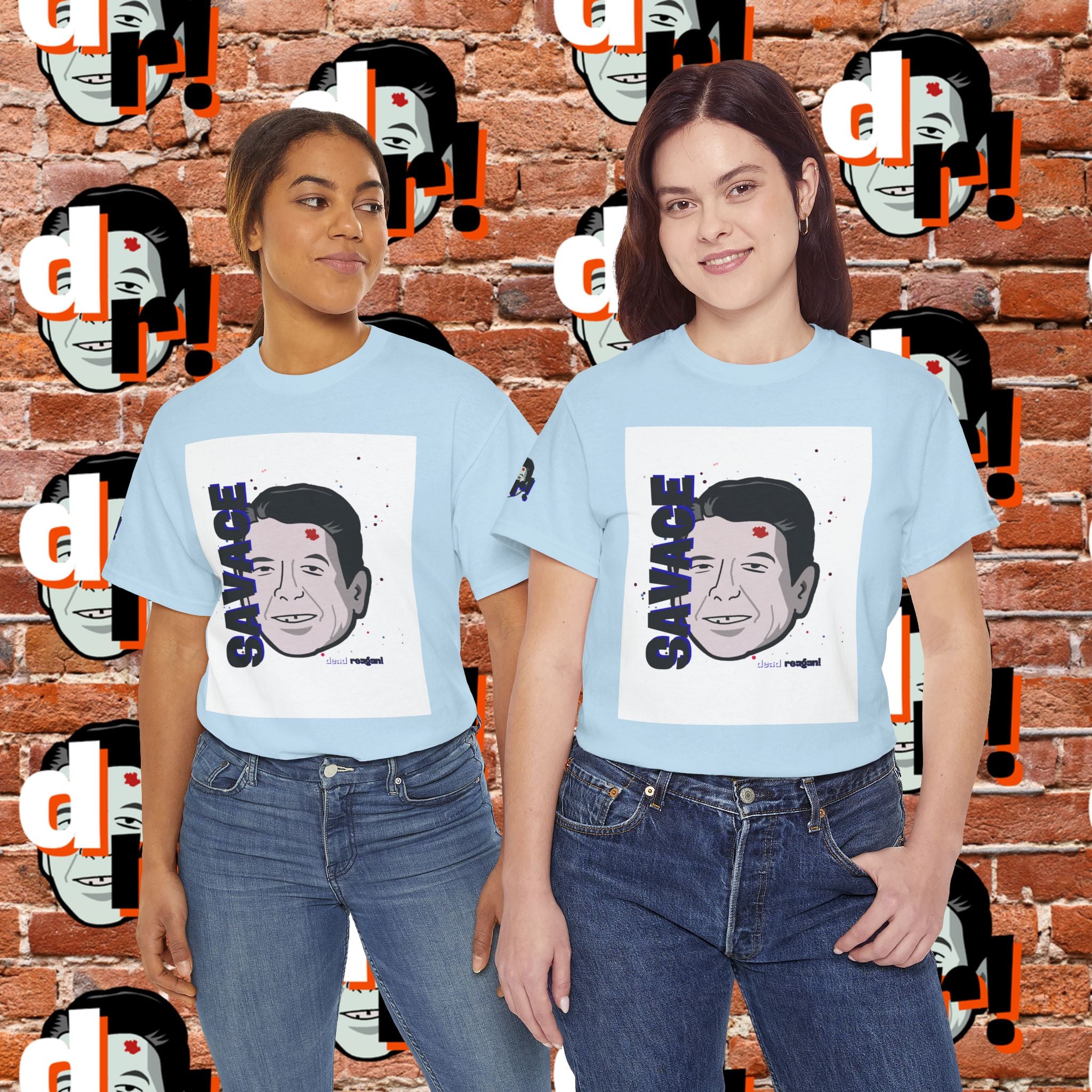 Savage Dead Reagan Graphic Tee Blue