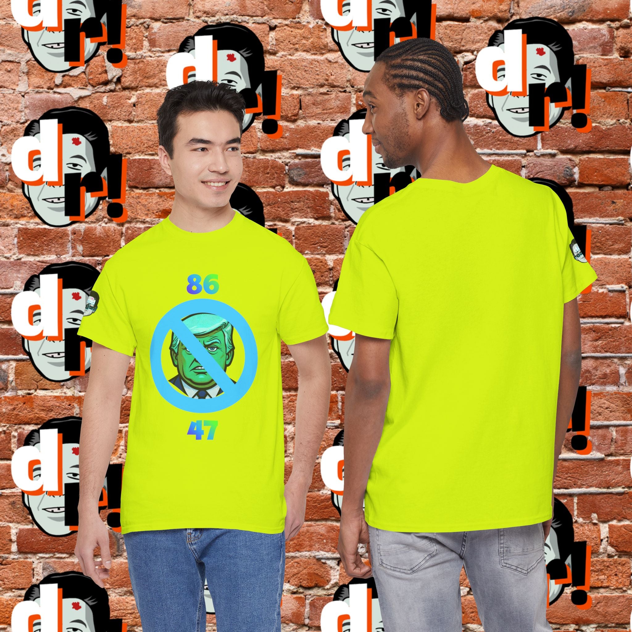 86/47 Lime & Blue Unisex Heavy Cotton Tee