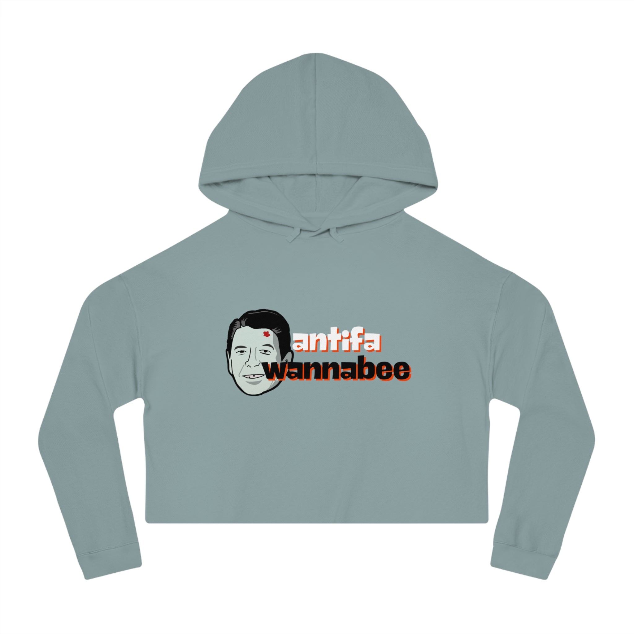 Antifa Wannabe Cropped Hoodie