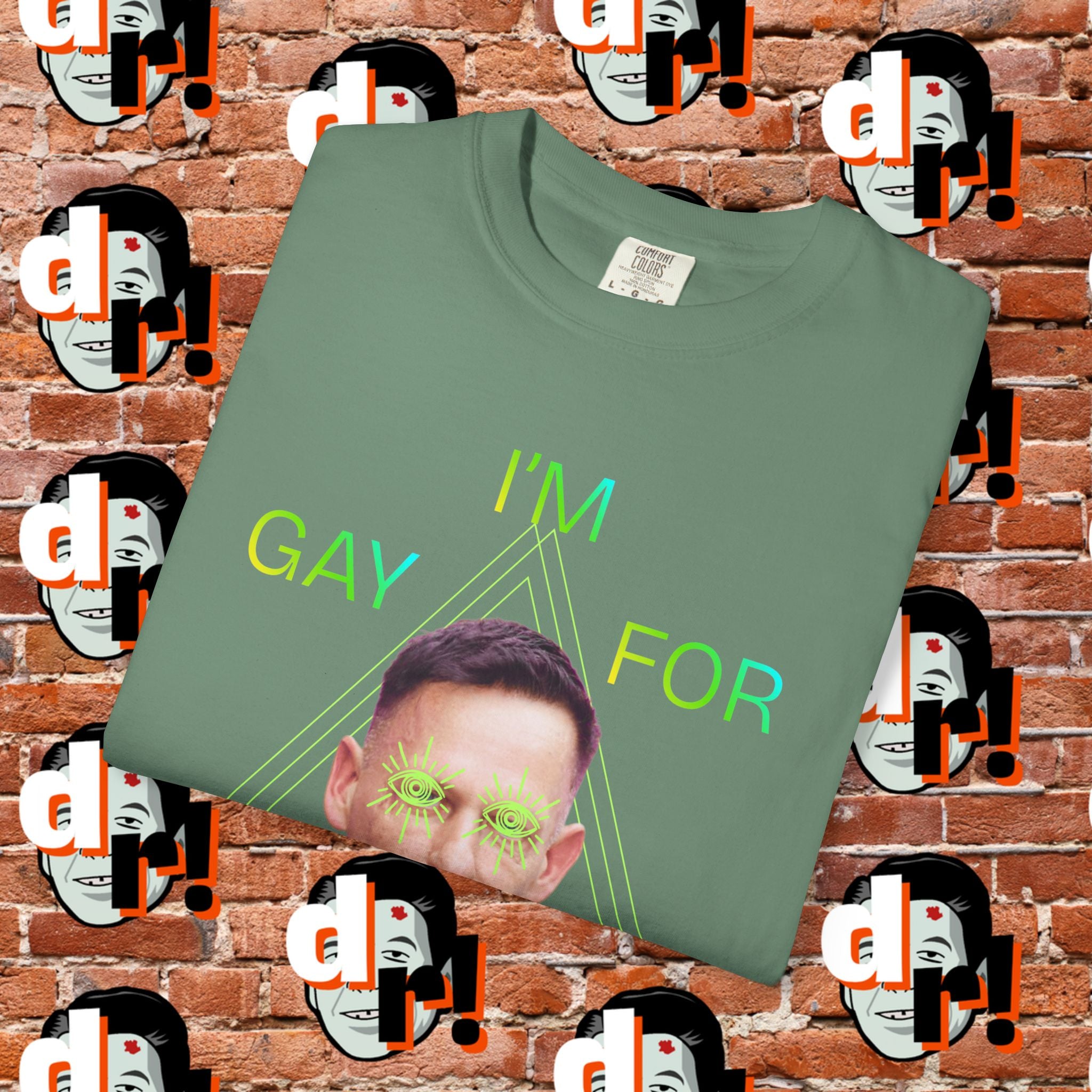 Gay for Mass Surveillance (Lime) Cotton T- Shirt