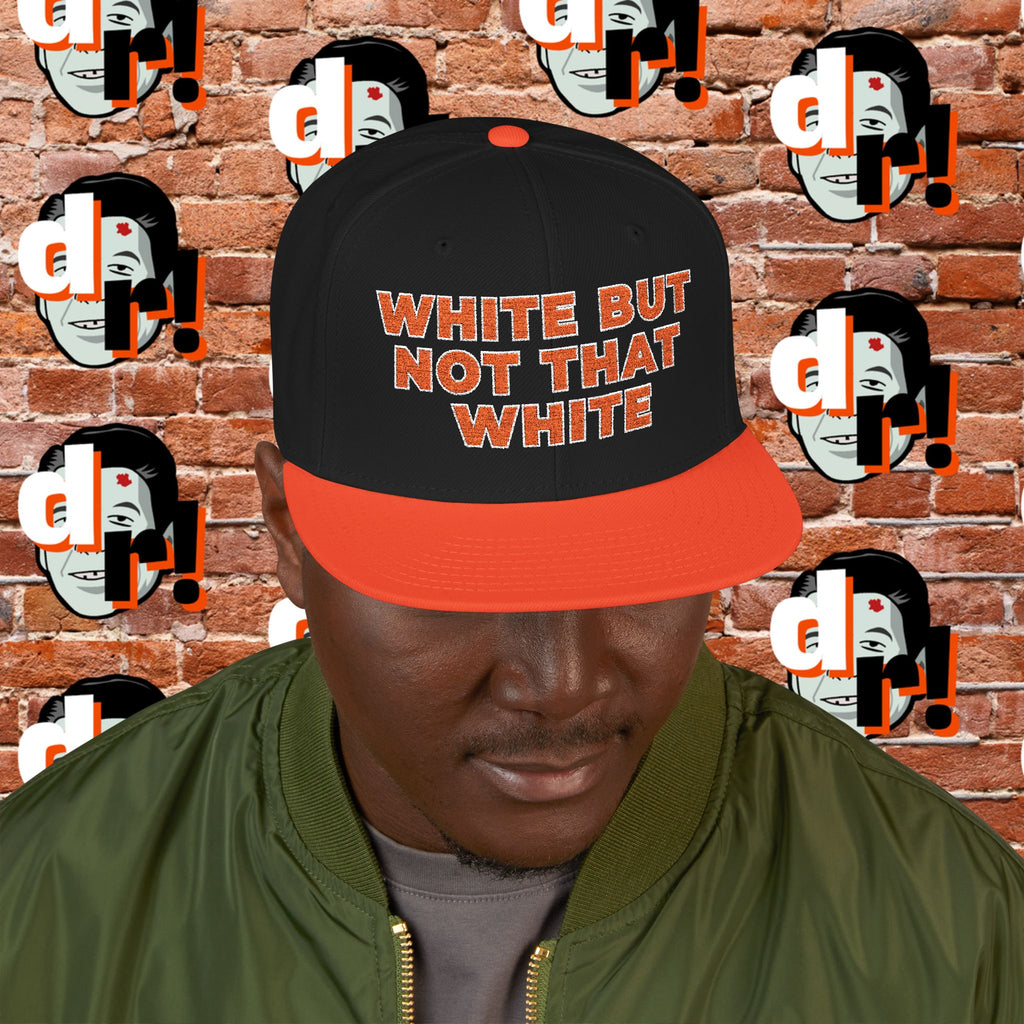 White But Not That White (Orange Letter w/o) Snapback