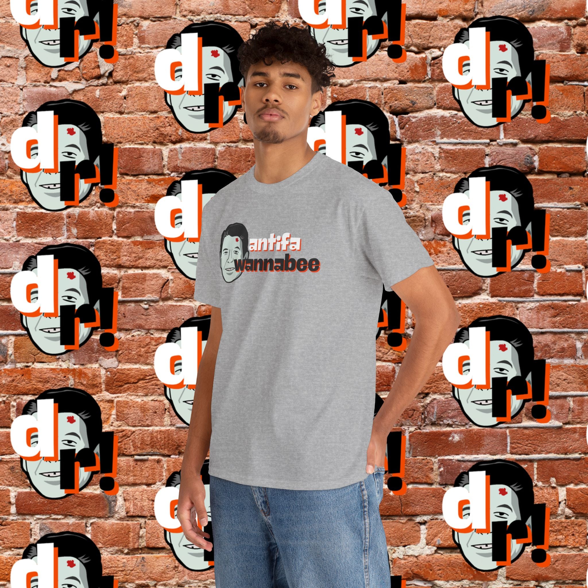 Antifa Wannabee (Orange) Unisex Heavy Cotton Tee