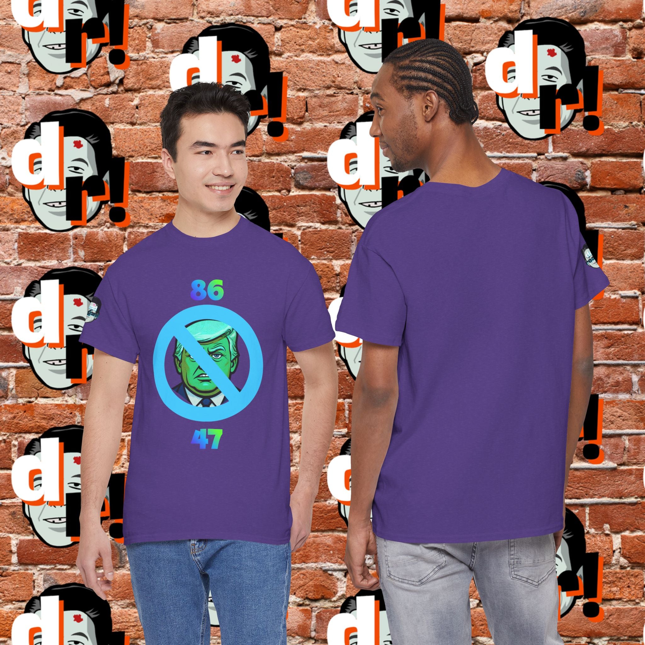 86/47 Lime & Blue Unisex Heavy Cotton Tee