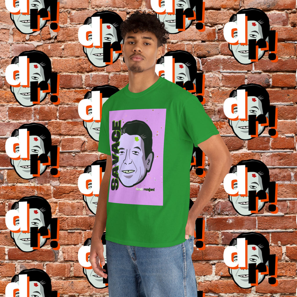 Savage Dead Reagan Graphic Tee Lavender and Lime