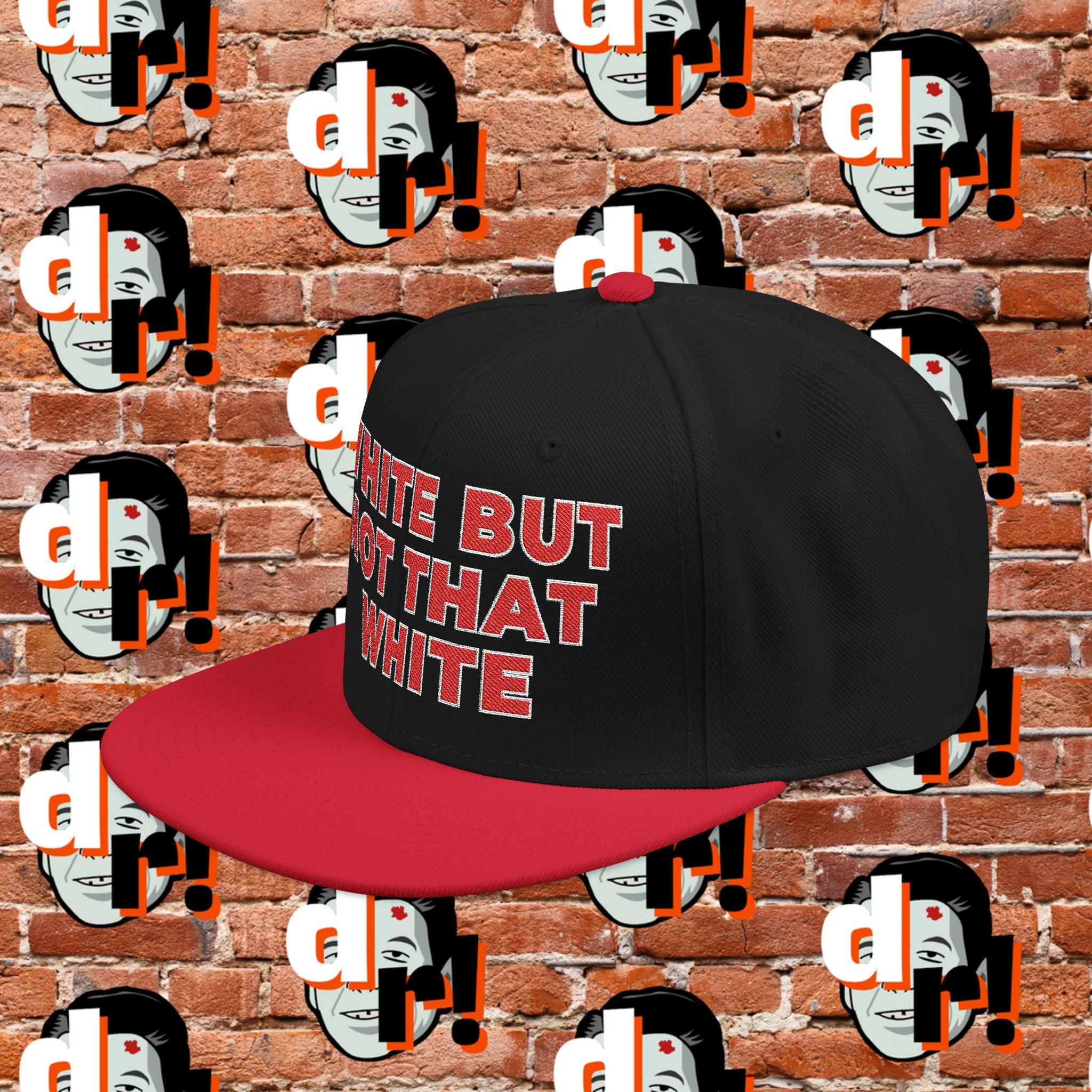 White But Not That White (Red Letter w/o) Snapback