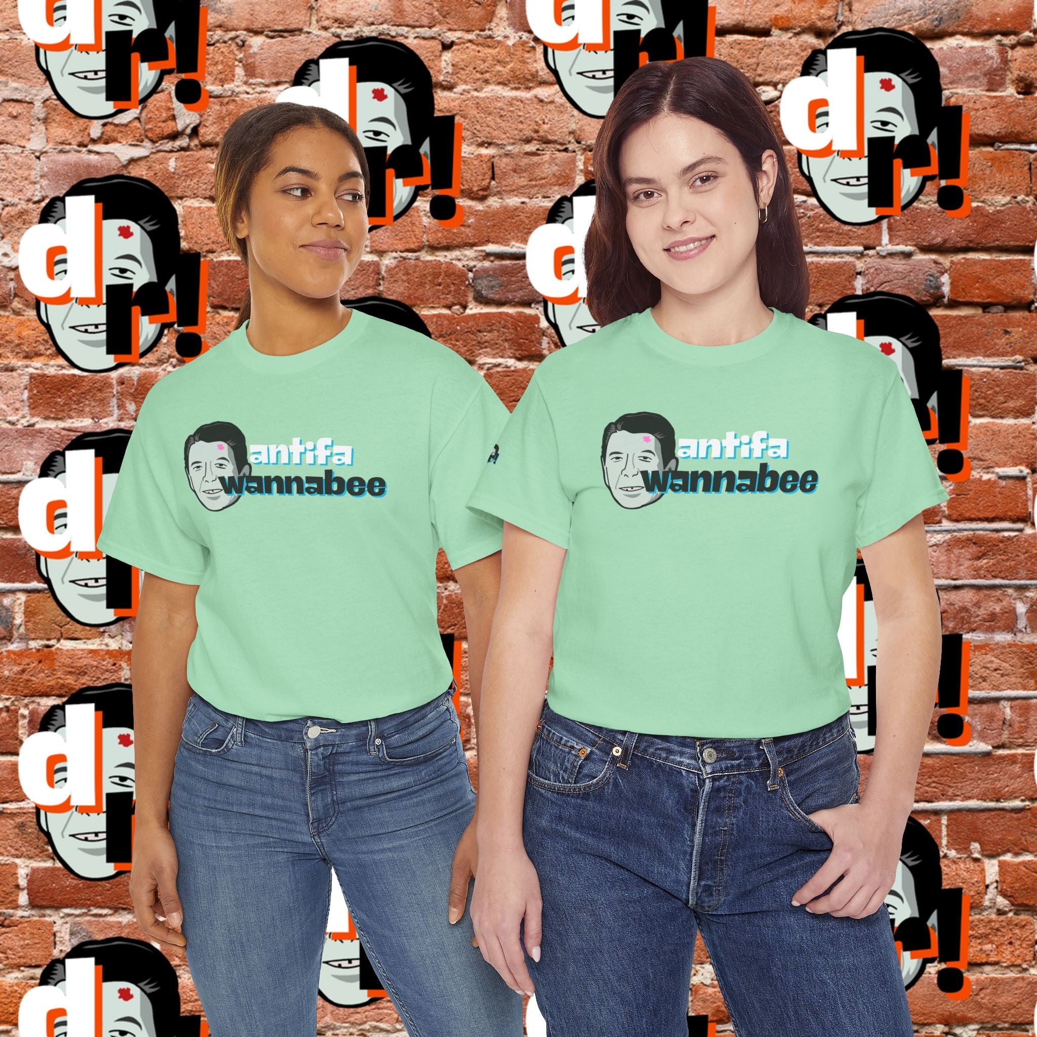 Antifa Wannabee (Teal) Unisex Heavy Cotton Tee