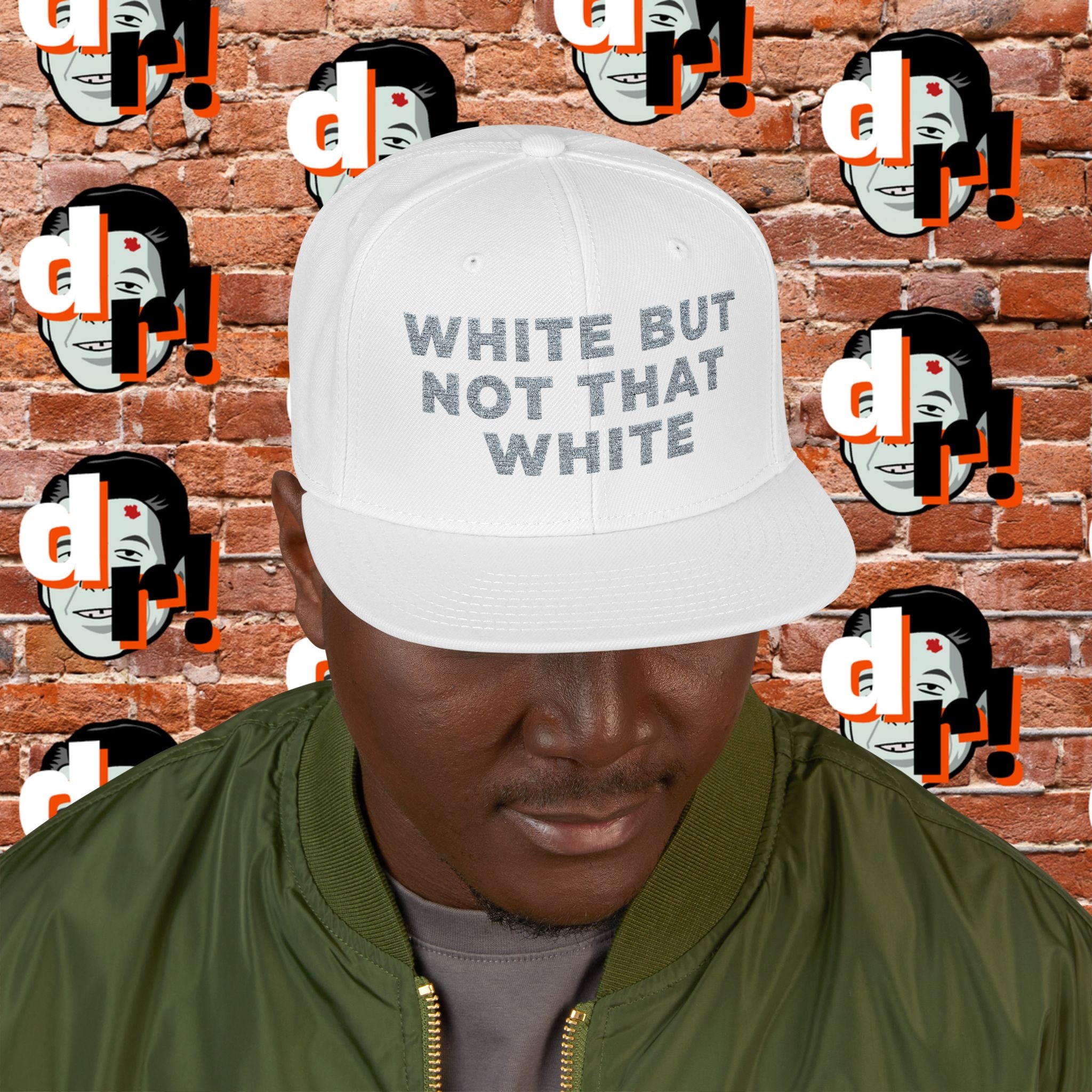 White But Not That White (Gray Letters) Snapback