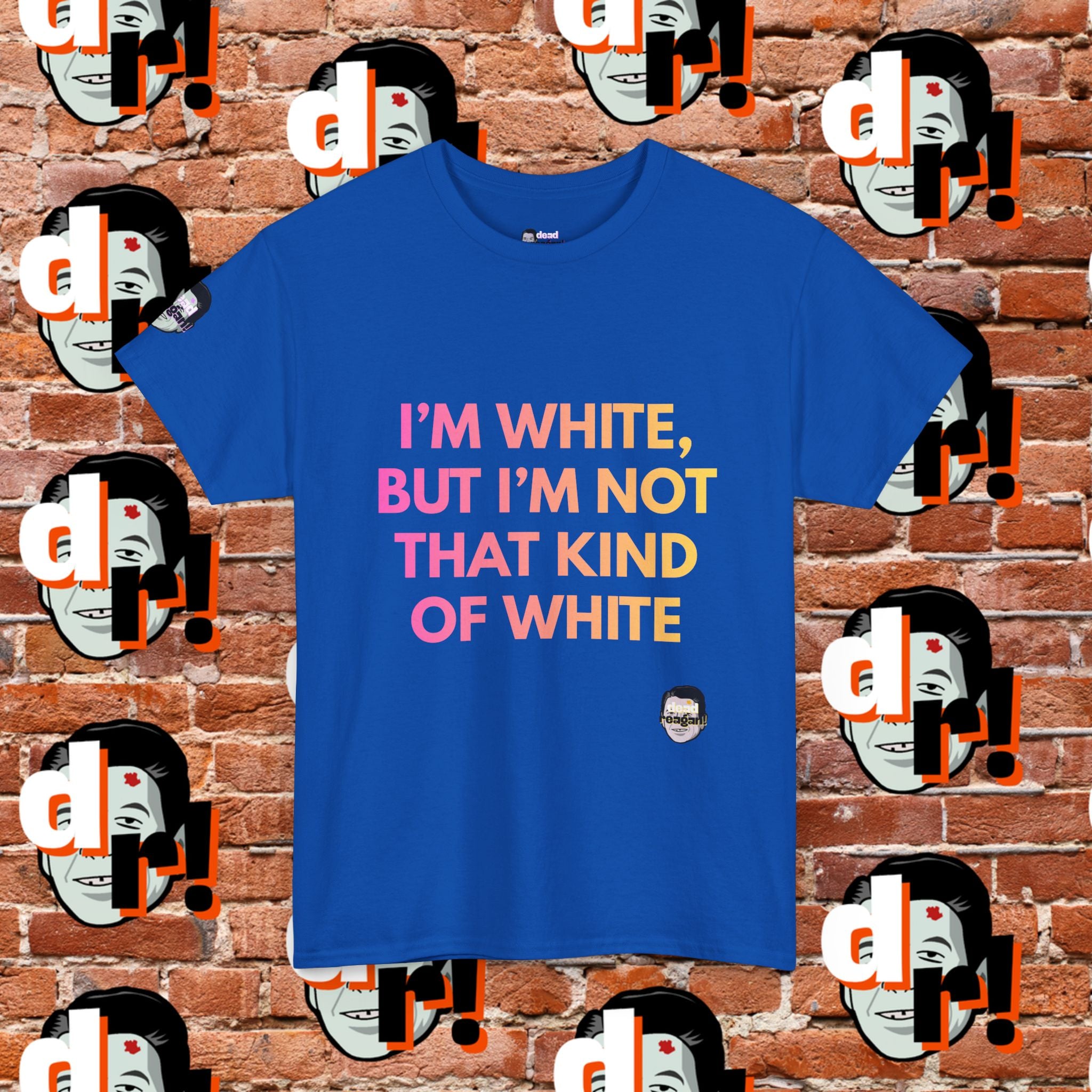 I’m White But… (Pink/Yellow Gradient Letter) Unisex Heavy Cotton Tee
