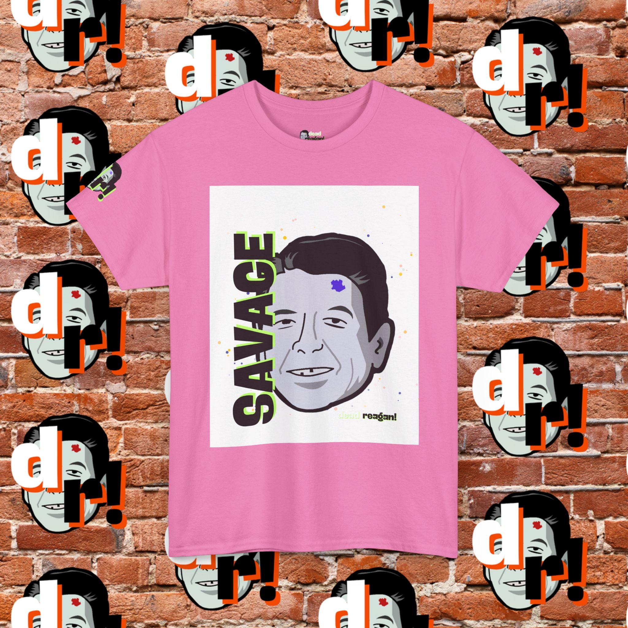 Savage Dead Reagan Graphic Tee Lime