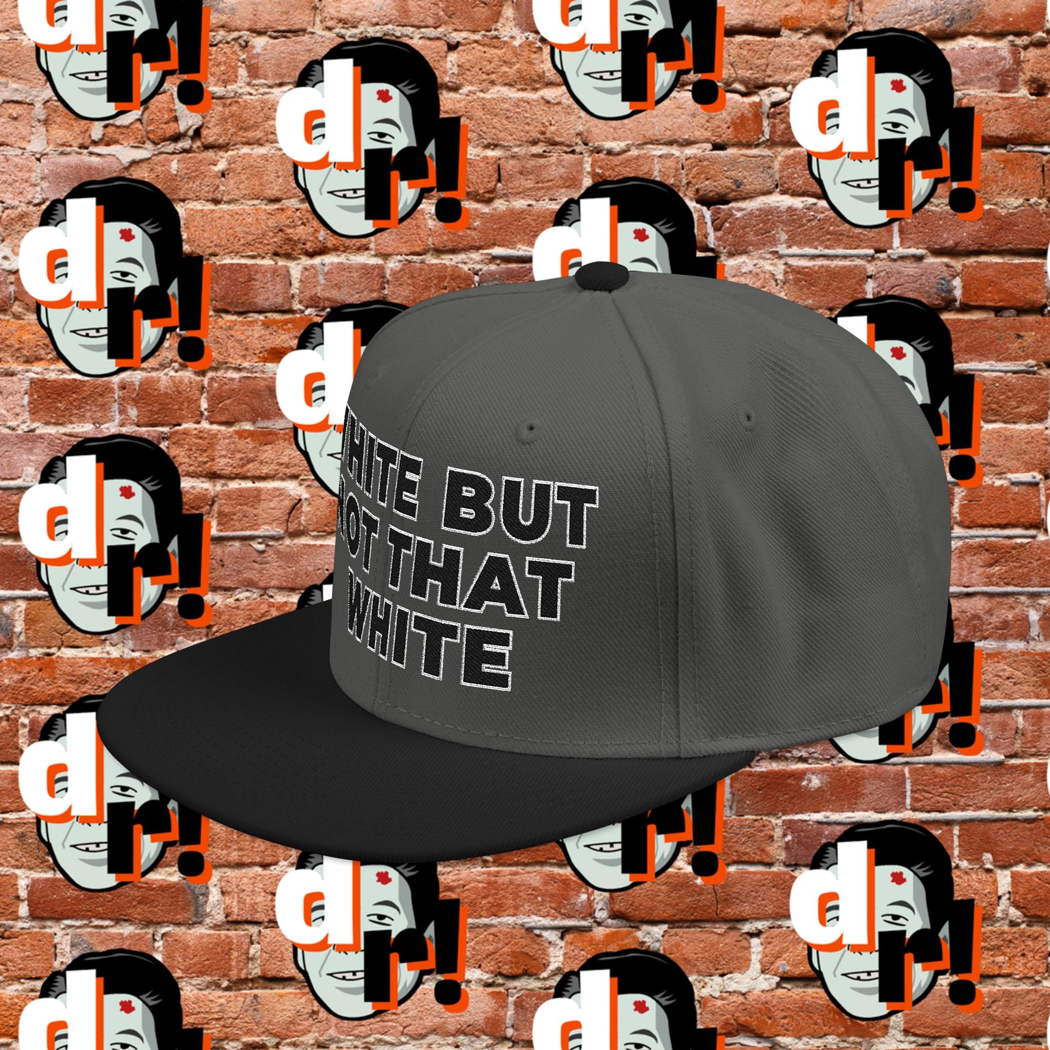 White But Not That White (Black Letter w/o)Snapback