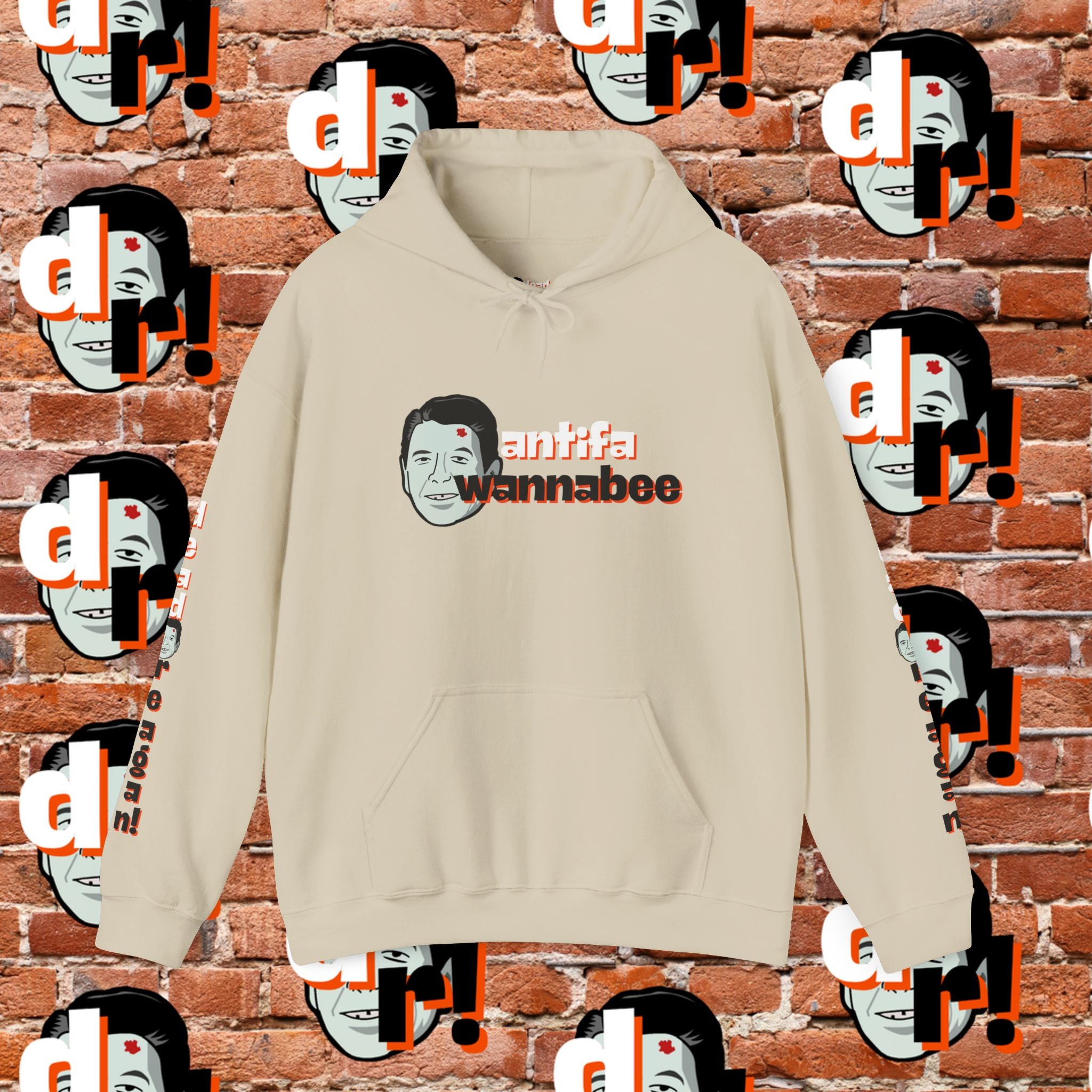 Antifa Wannabee Hoodie Graphic Pullover