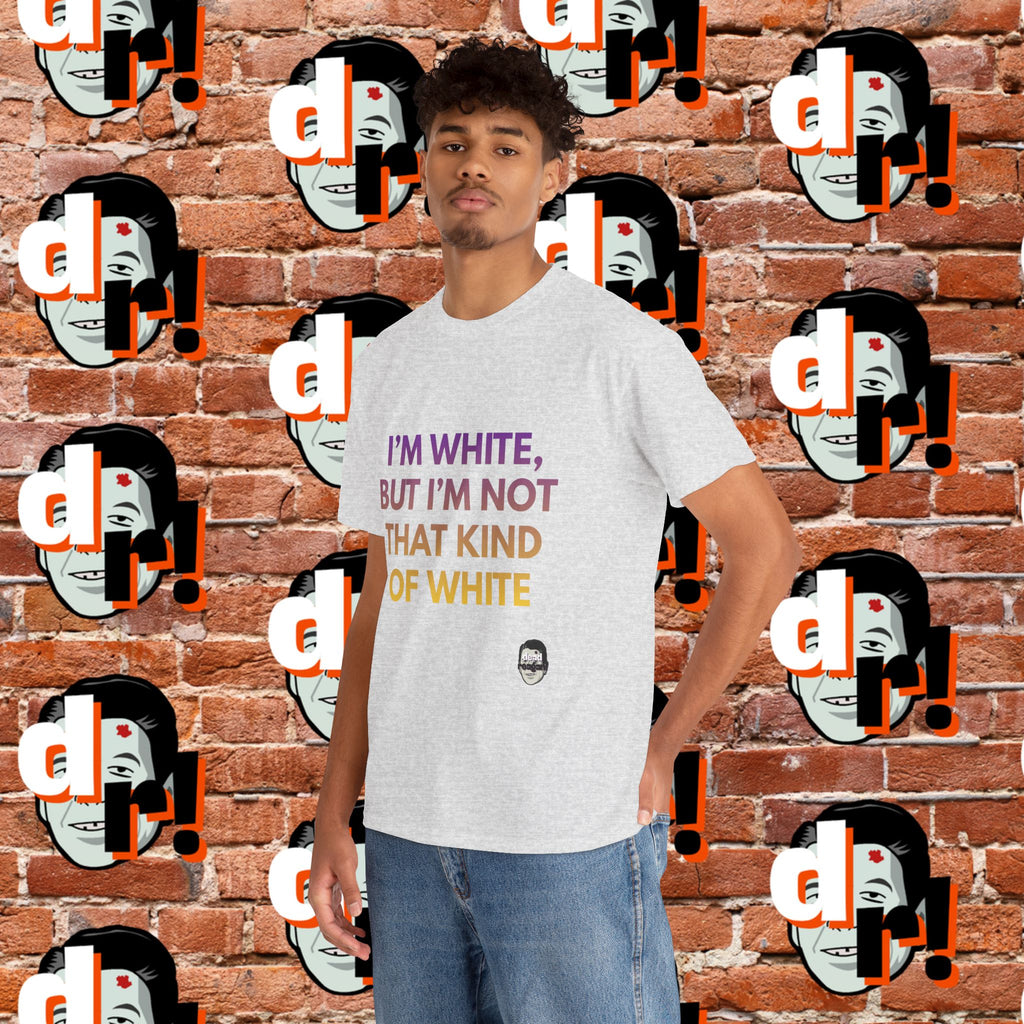 I’m White But… (Purple/Yellow Gradient Letter) Unisex Heavy Cotton Tee