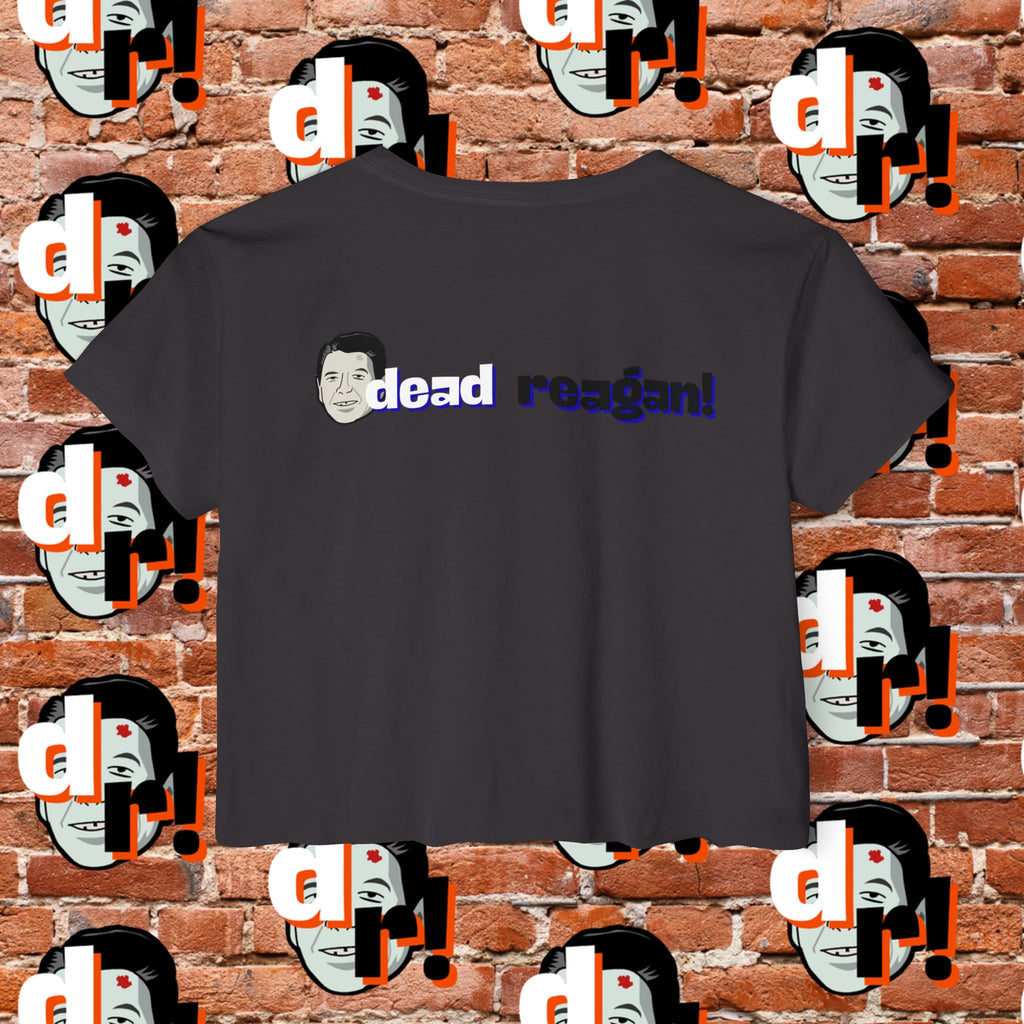 Antifa Wannabee Festival Crop Top (Blue Letter)