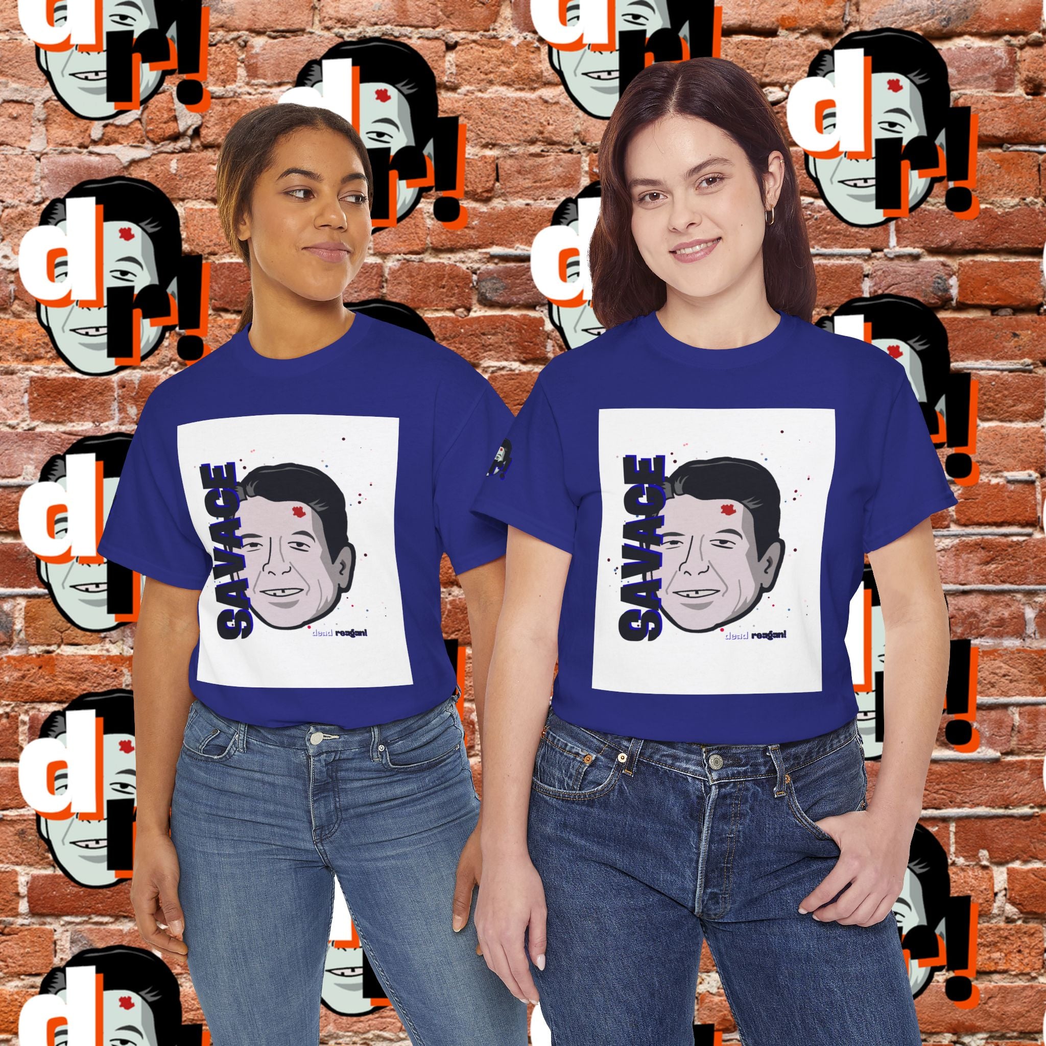 Savage Dead Reagan Graphic Tee Blue