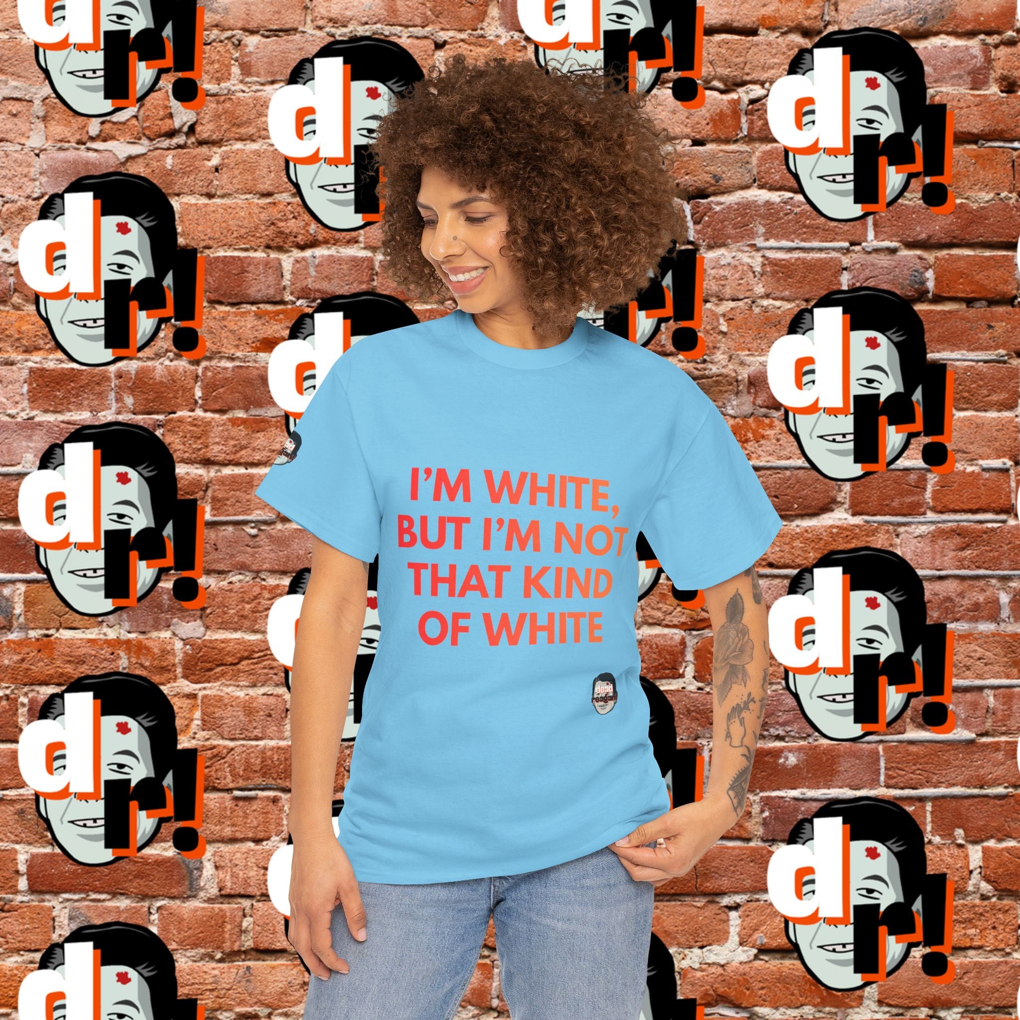I’m White But… (Orange Gradient Letter) Unisex Heavy Cotton Tee