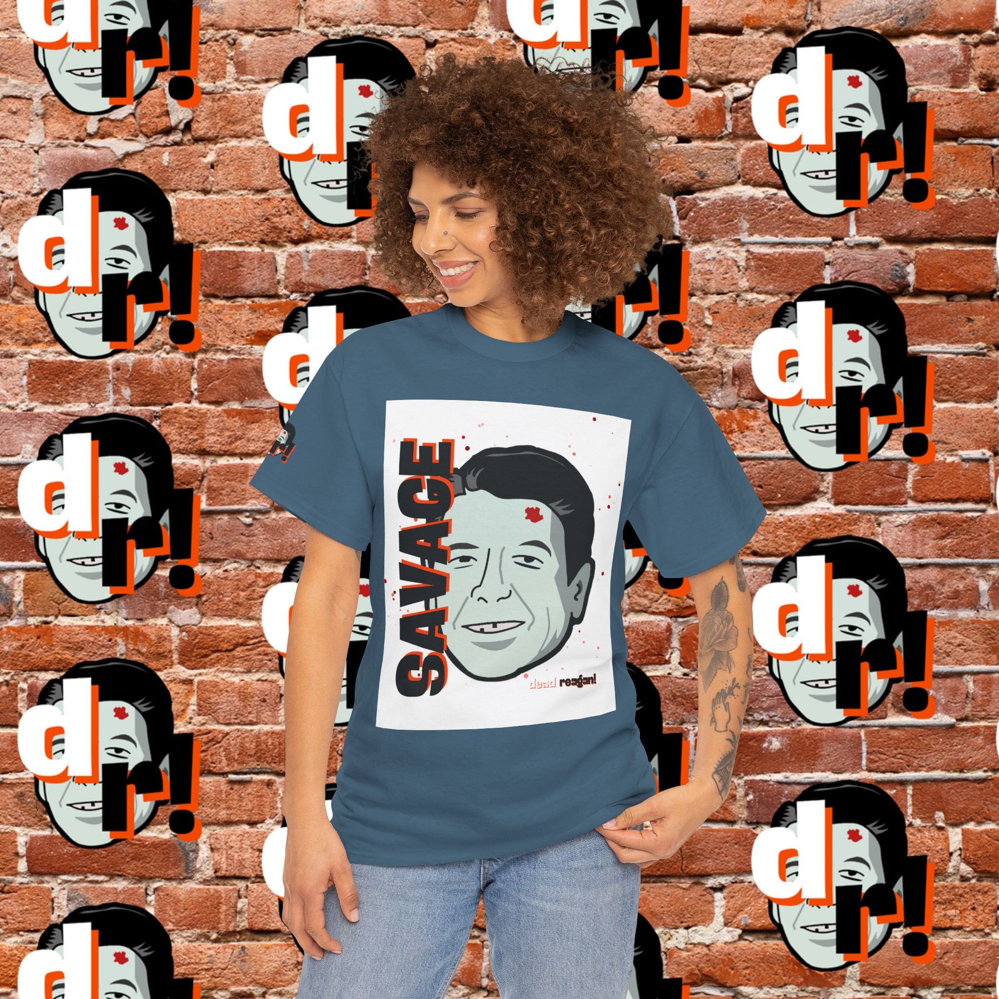 Savage Dead Reagan Graphic Tee White