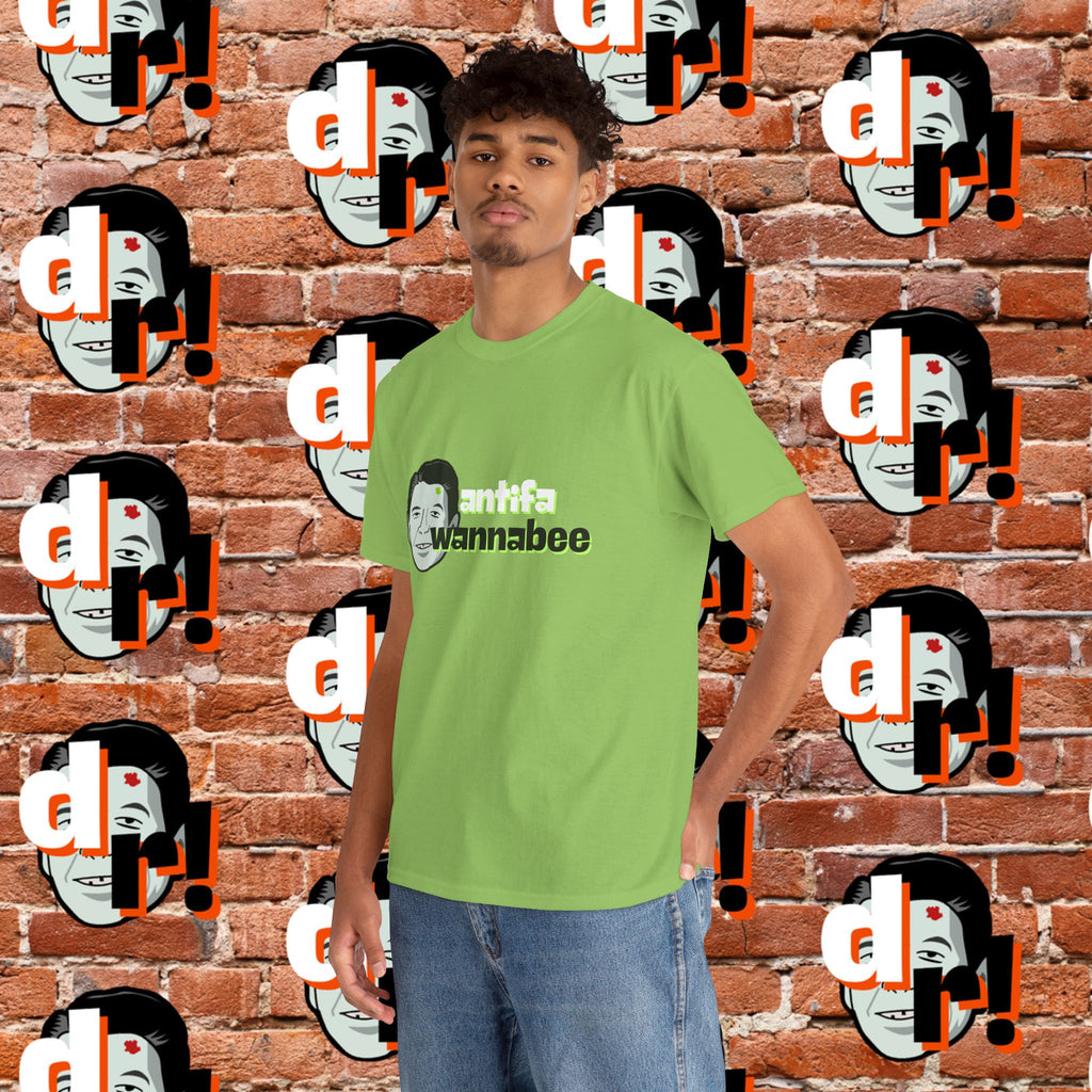 Antifa Wannabe (Lime) Unisex Heavy Cotton Tee