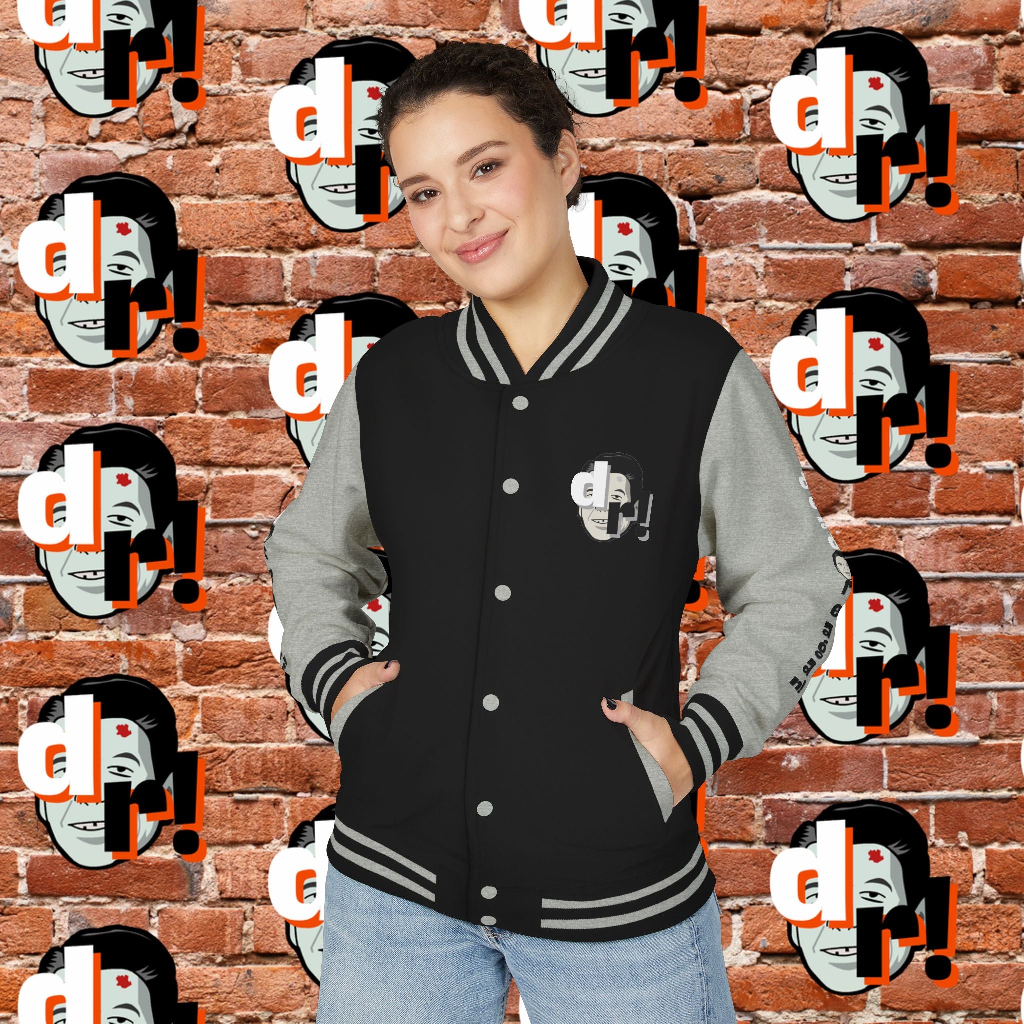 Antifa Wannabee Graphic Varsity Jacket