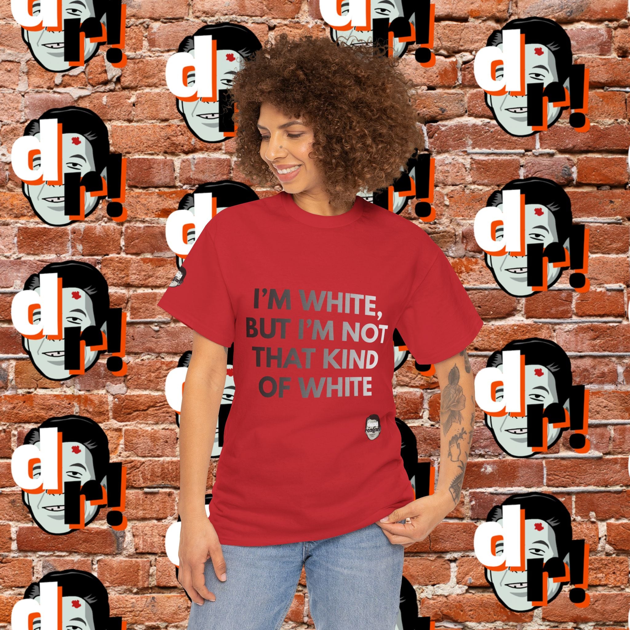 I’m White Buy… (B/W Gradient Letter) Unisex Heavy Cotton Tee